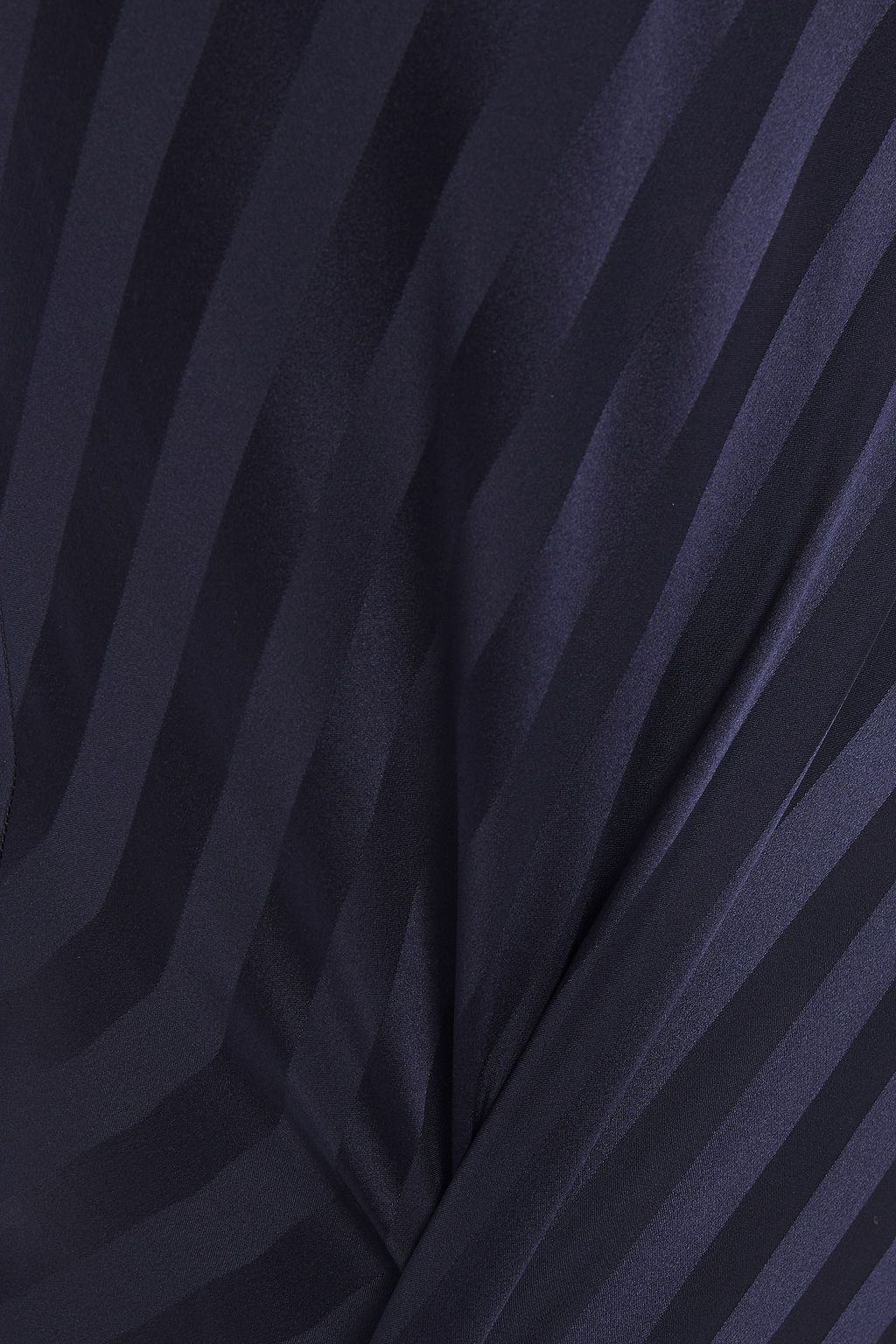 MICHELLE MASON One-shoulder asymmetric striped silk-satin jacquard dress