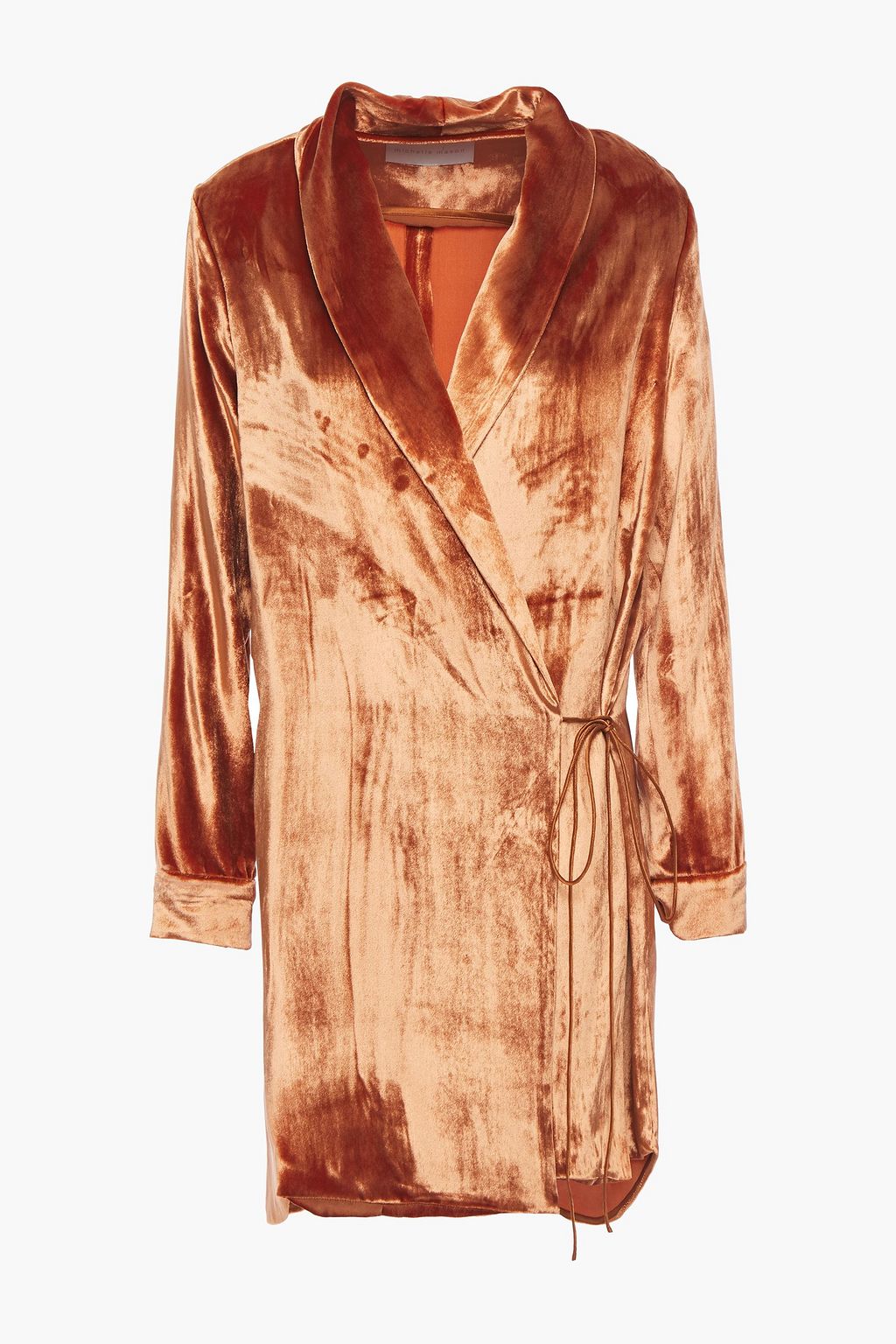 michelle mason velvet wrap dress