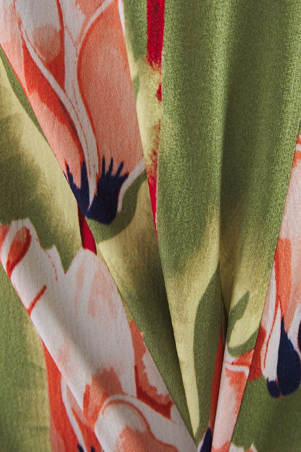 TEMPERLEY LONDON Arabesque floral-print satin-crepe midi skirt