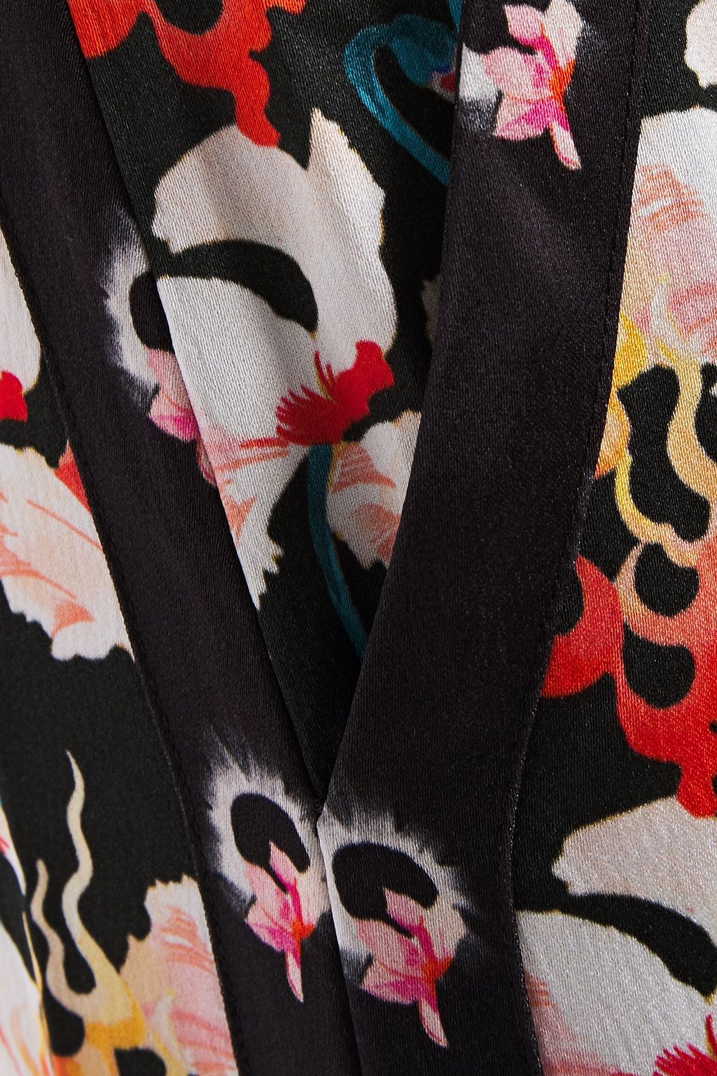 TEMPERLEY LONDON Dragonfly floral-print satin wide-leg pants