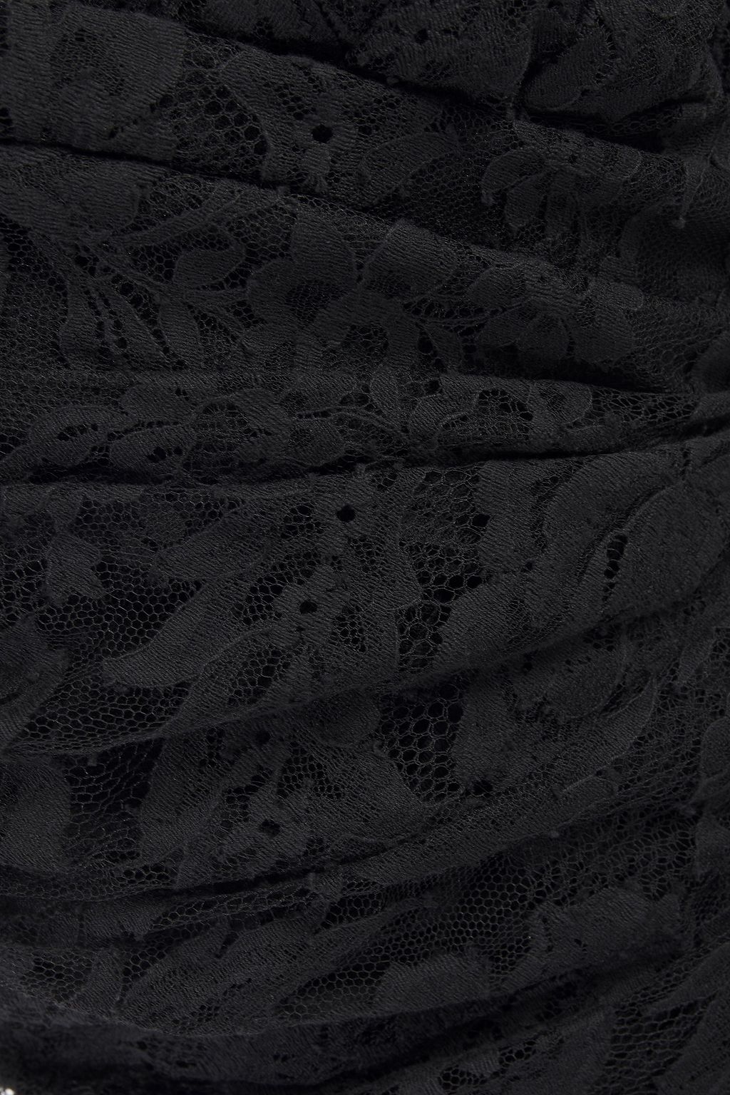 DOLCE&GABBANA Off-the-shoulder pleated lace midi dress