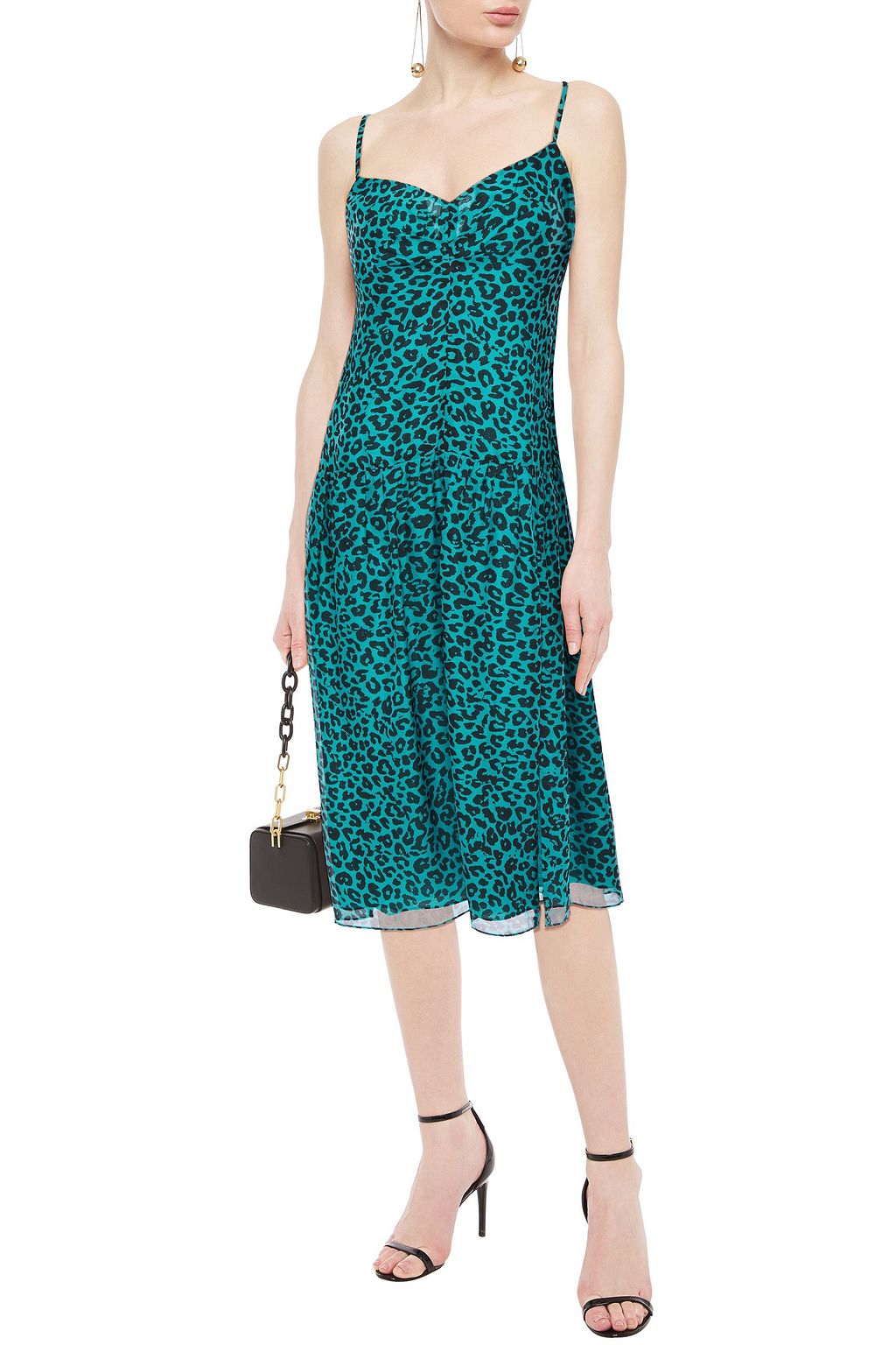 MICHELLE MASON Open-back leopard-print silk-chiffon midi dress