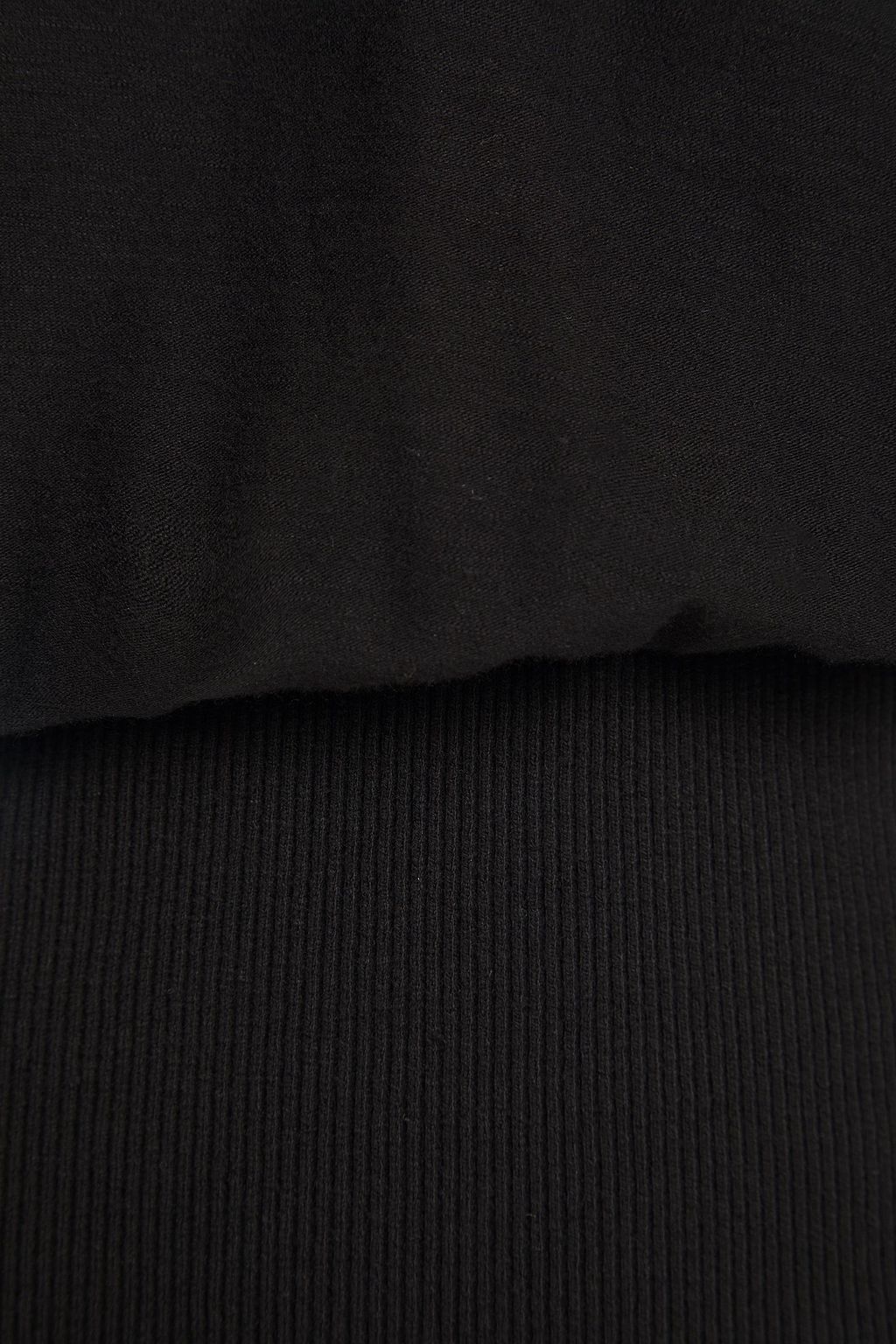 JAMES PERSE Stretch cotton-paneled ribbed jersey mini dress