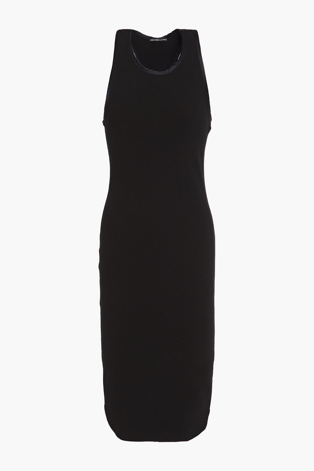 ブラック リブ編みコットン混ジャージー ミディワンピース The Outnet James Perse The Outnet ブラック リブ編みコットン混ジャージー ミディワンピース The Outnet James Perse The Outnet