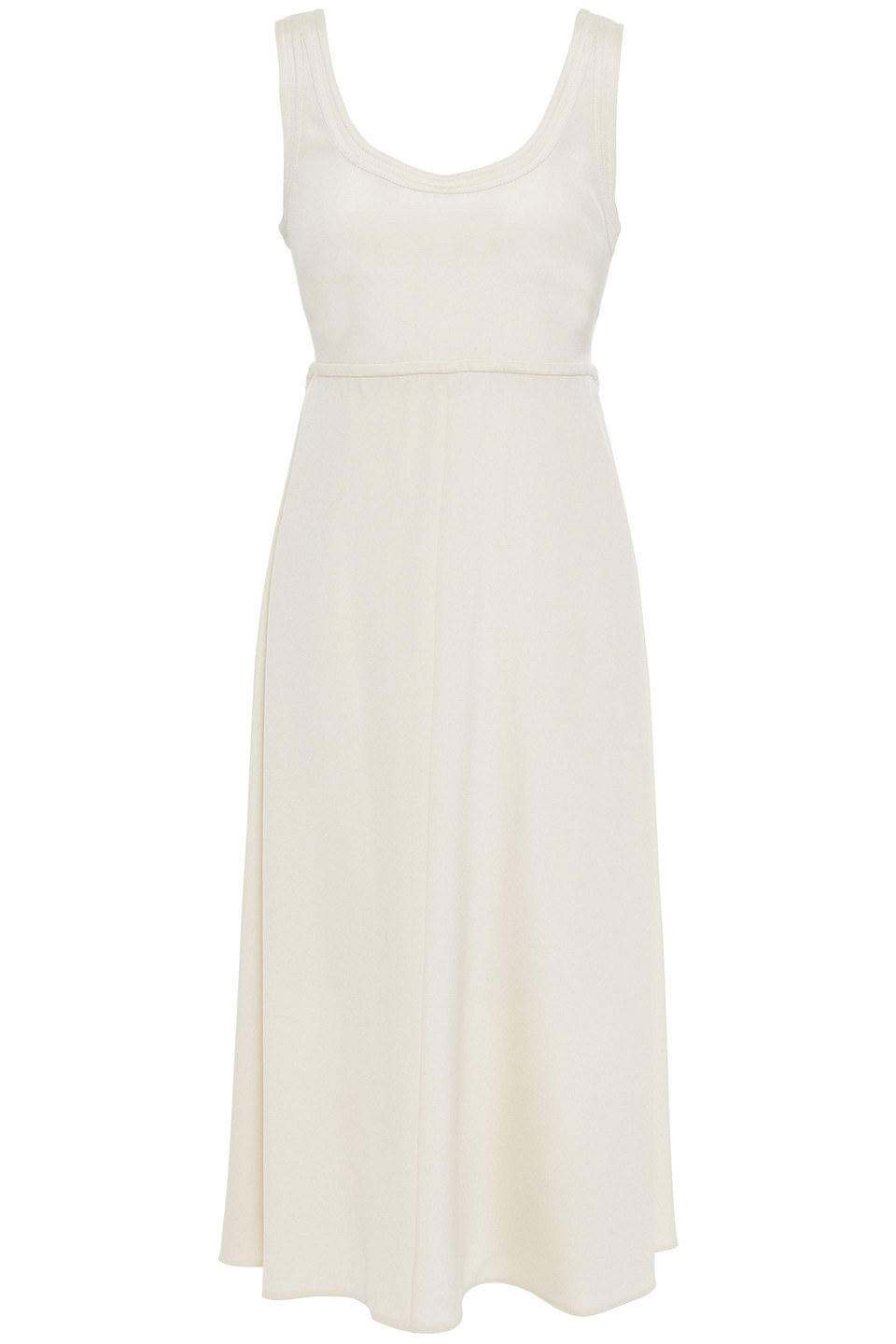 Valentino Woman Cutout Silk-twill Dress Cream Size 40