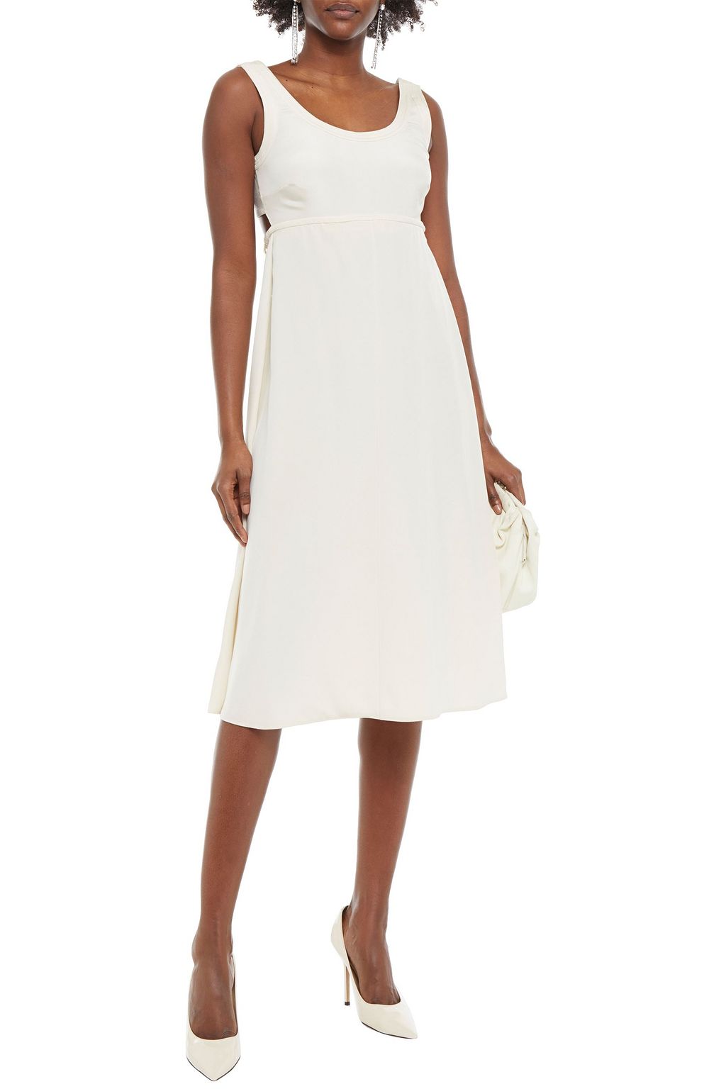 VALENTINO GARAVANI Cutout silk-twill dress