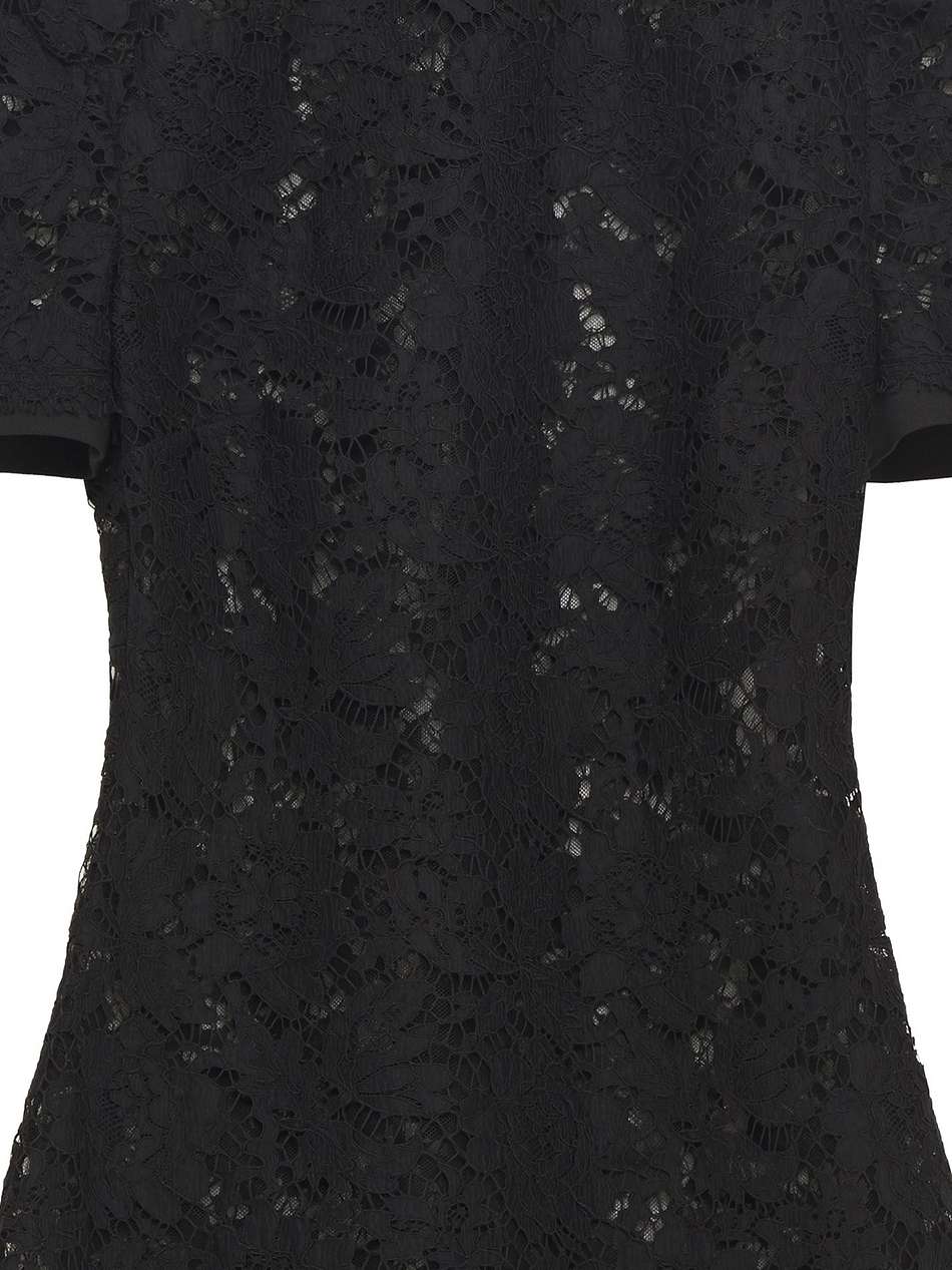 cotton-blend corded-lace top