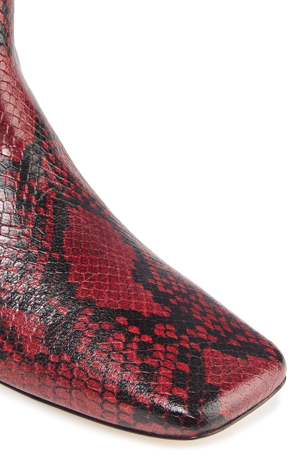 JOSEPH Cynthia snake-effect leather boots