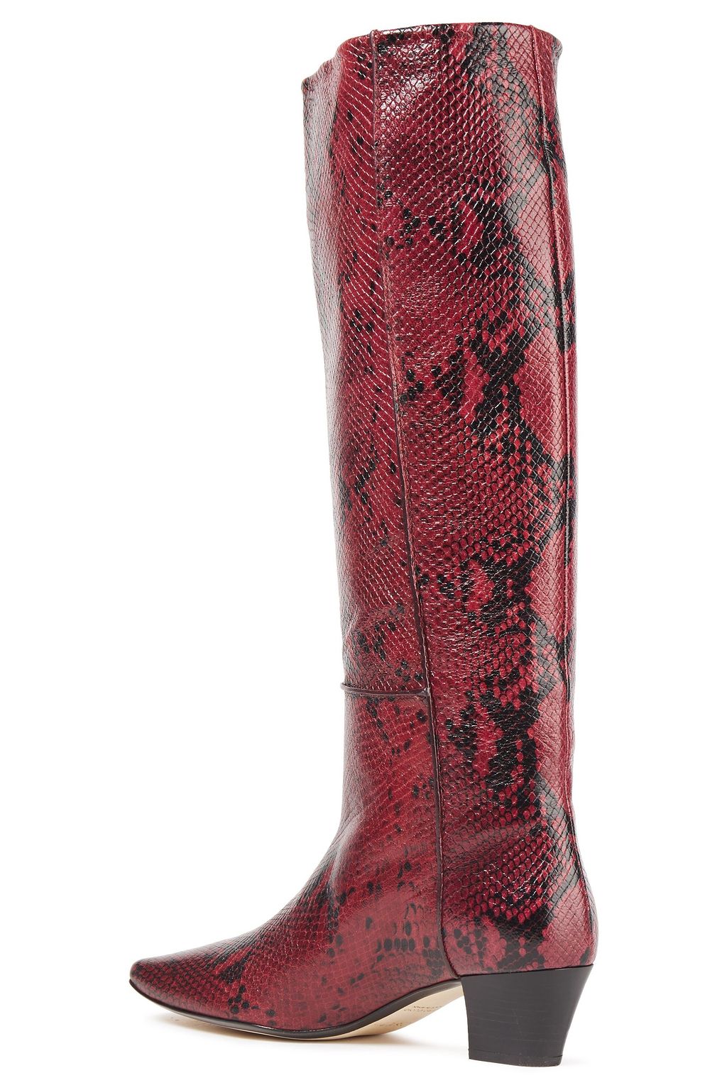 JOSEPH Cynthia snake-effect leather boots