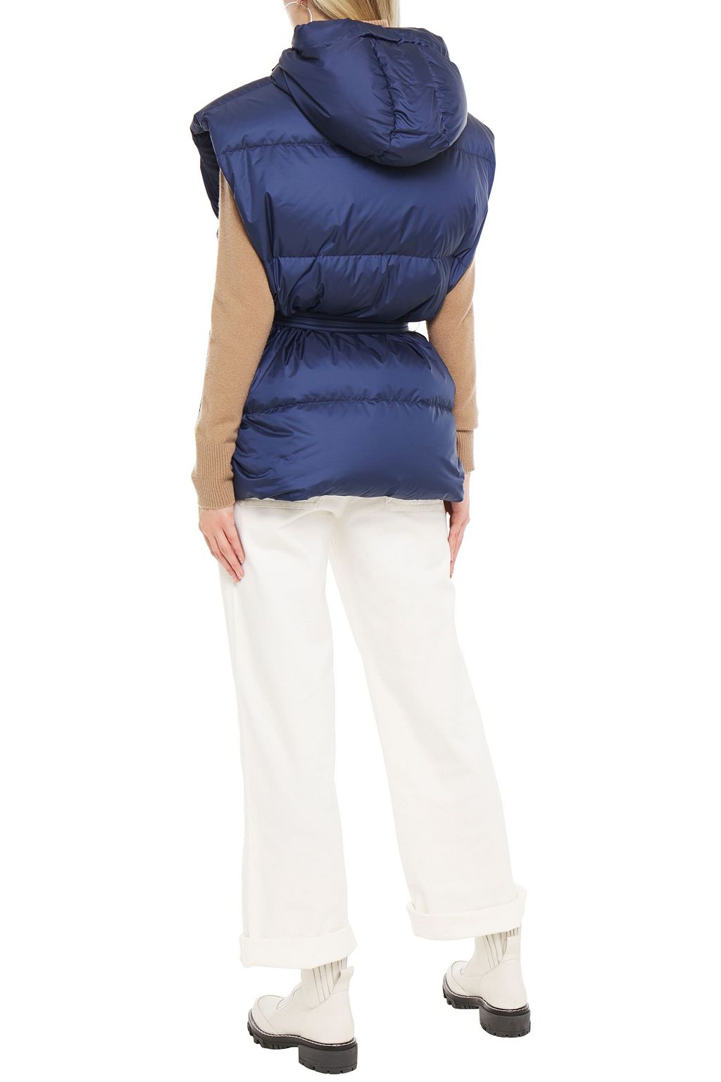 IENKI IENKI Belted quilted shell hooded vest