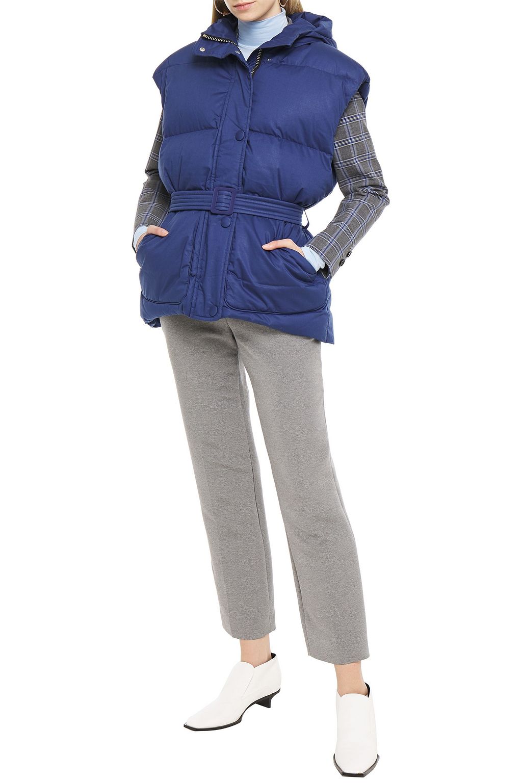 IENKI IENKI Belted quilted cotton hooded vest