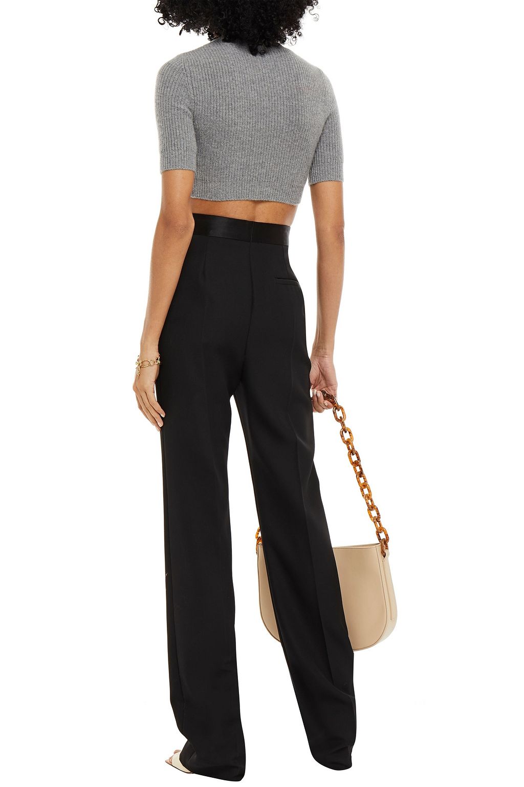 VALENTINO GARAVANI Cropped ribbed cashmere top