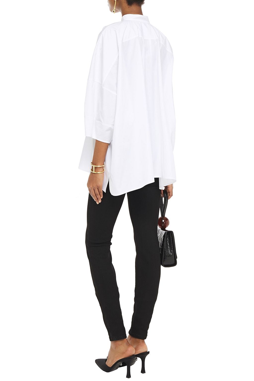 VALENTINO GARAVANI Paneled high-rise skinny jeans