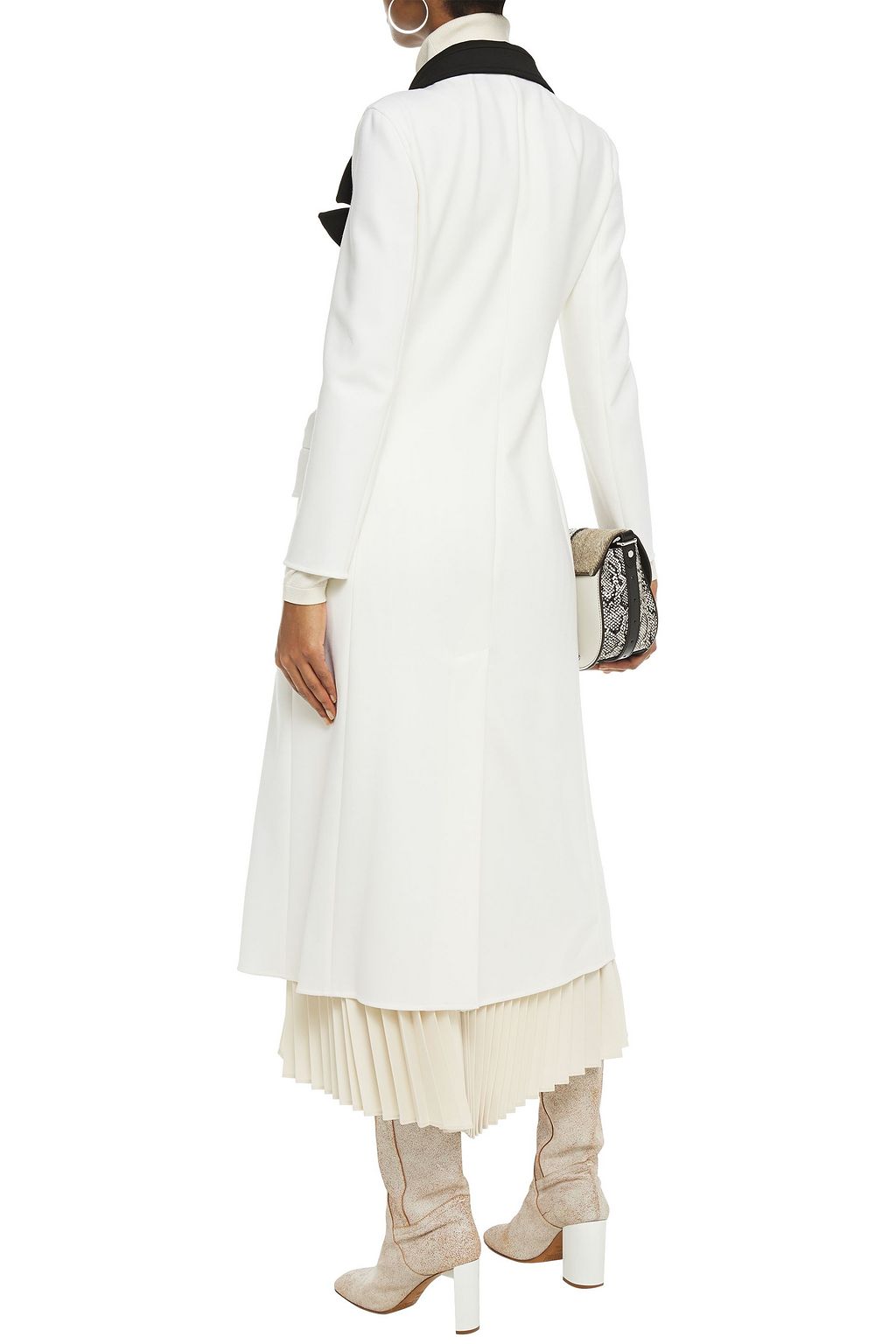 PROENZA SCHOULER Two-tone wool-blend crepe coat