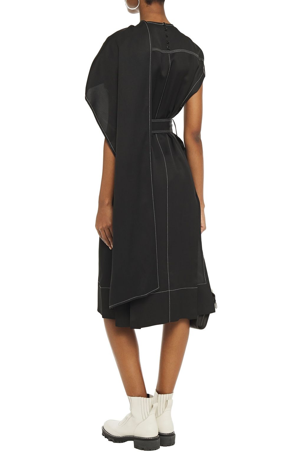 PROENZA SCHOULER Belted draped twill midi dress