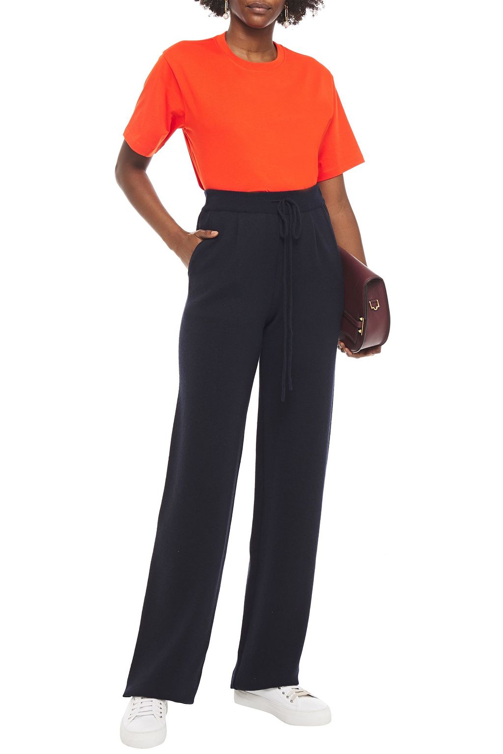 VALENTINO GARAVANI Mélange cashmere track pants