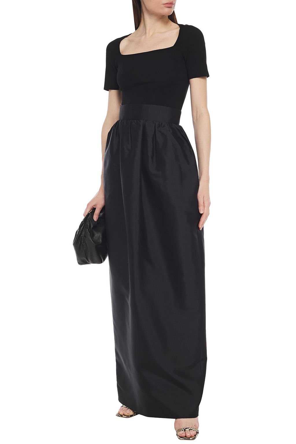 THE ROW Ranel gathered silk-twill maxi skirt