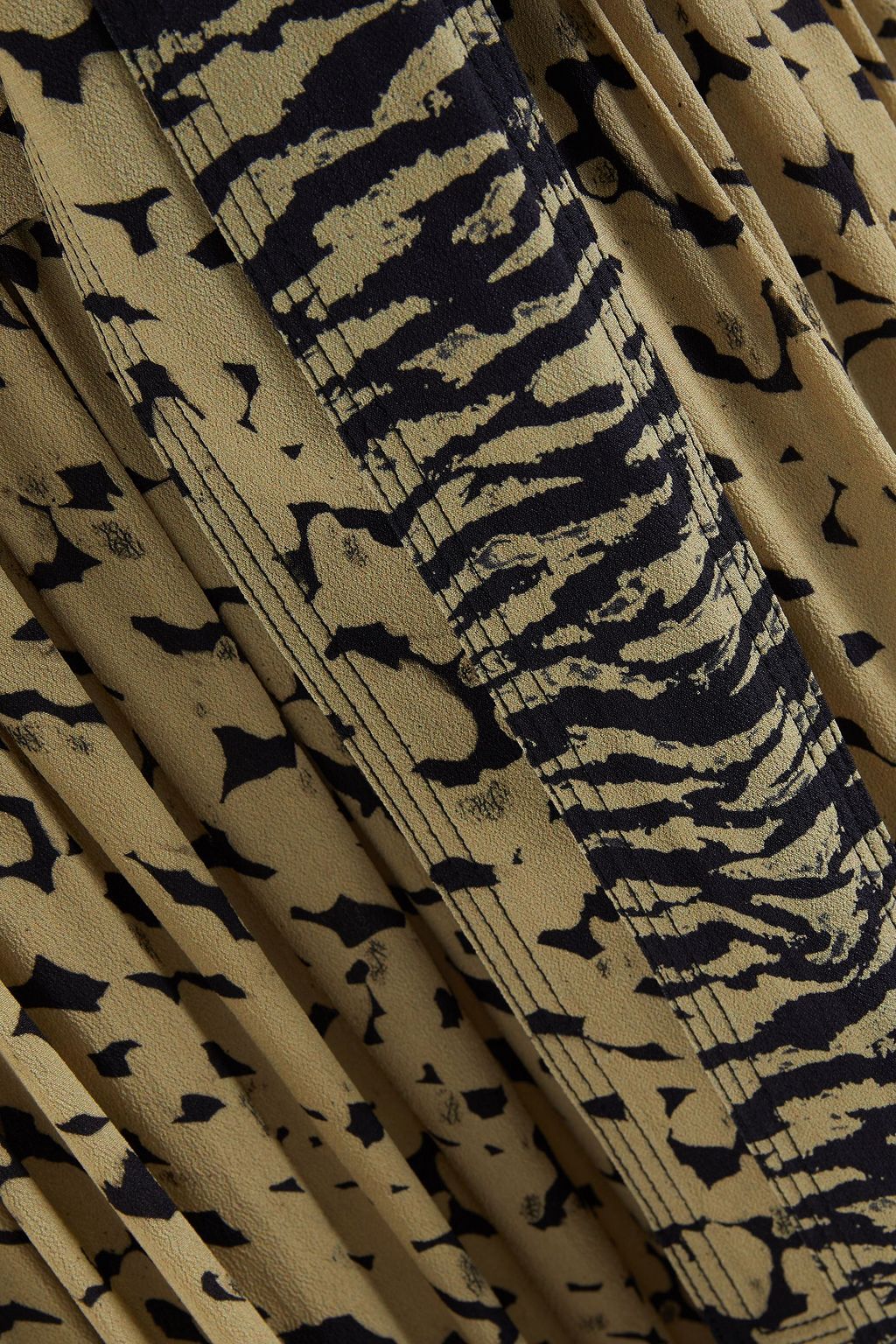 PROENZA SCHOULER Twill-paneled printed crepe midi skirt