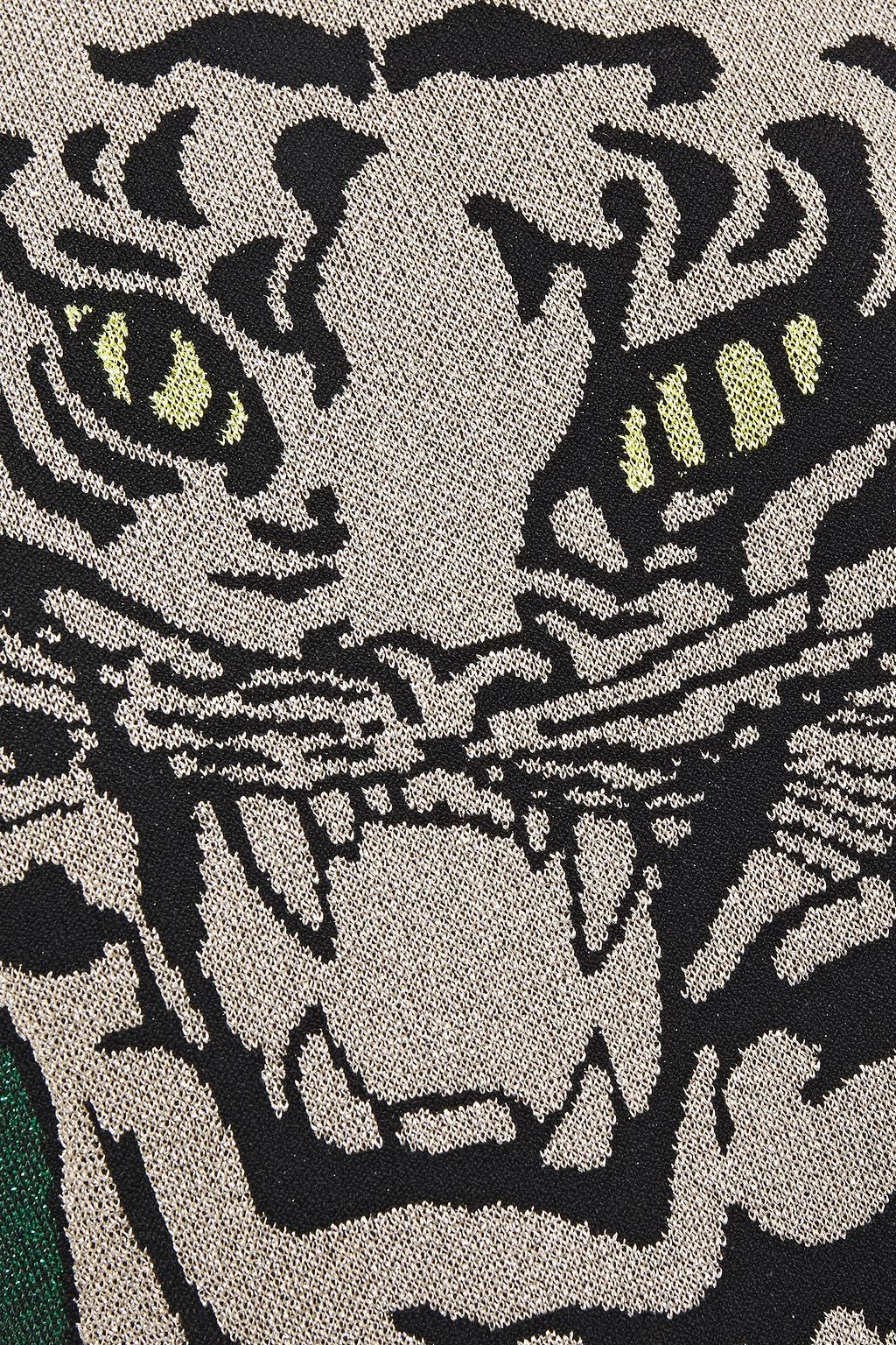 VALENTINO GARAVANI Metallic jacquard-knit mini dress