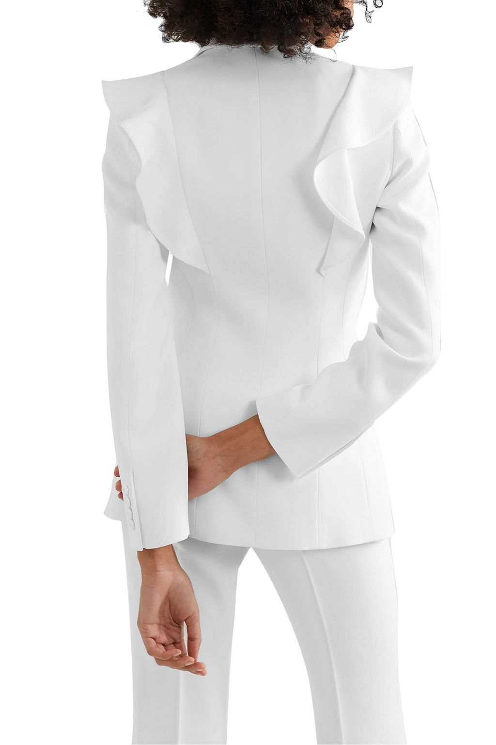MICHAEL KORS COLLECTION Ruffled crepe blazer