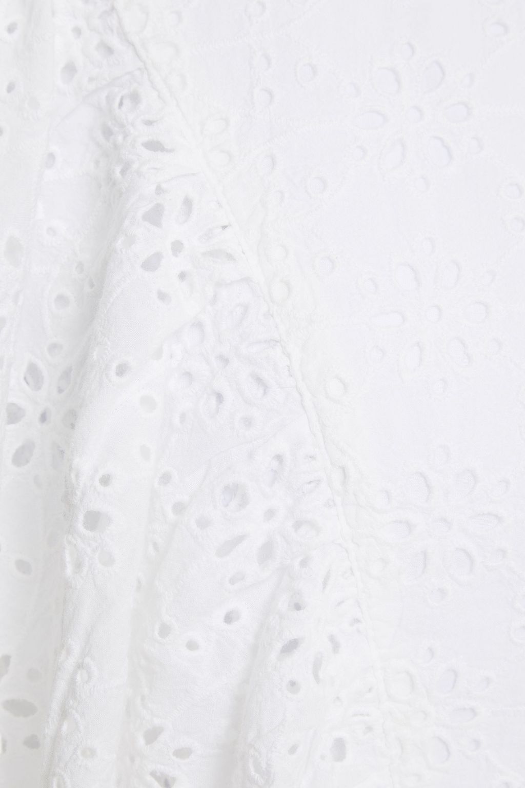 MELISSA ODABASH Kara belted ruffled broderie anglaise cotton mini dress