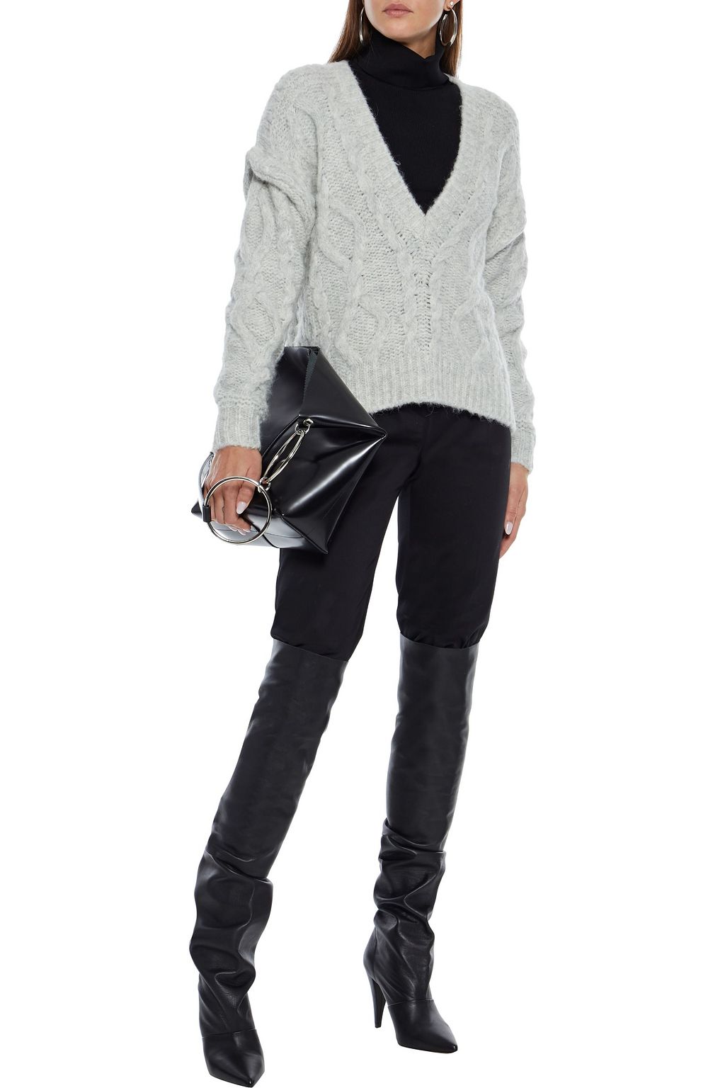 IRO Homny brushed cable-knit sweater