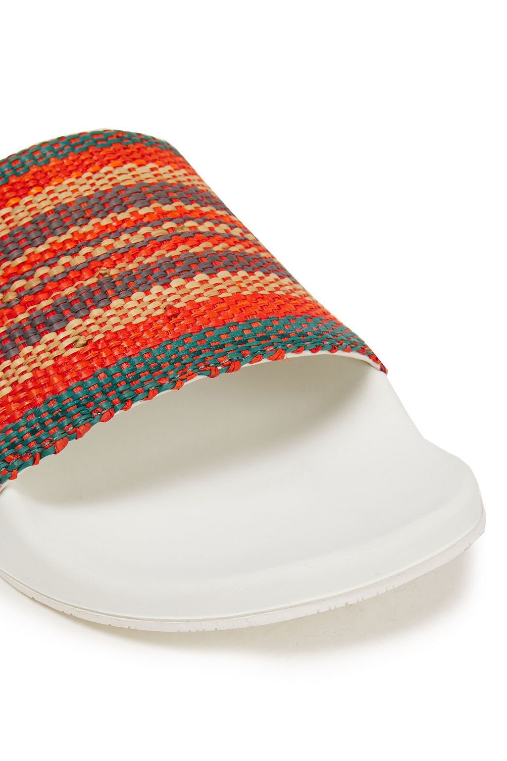 ZIMMERMANN Striped woven raffia slides