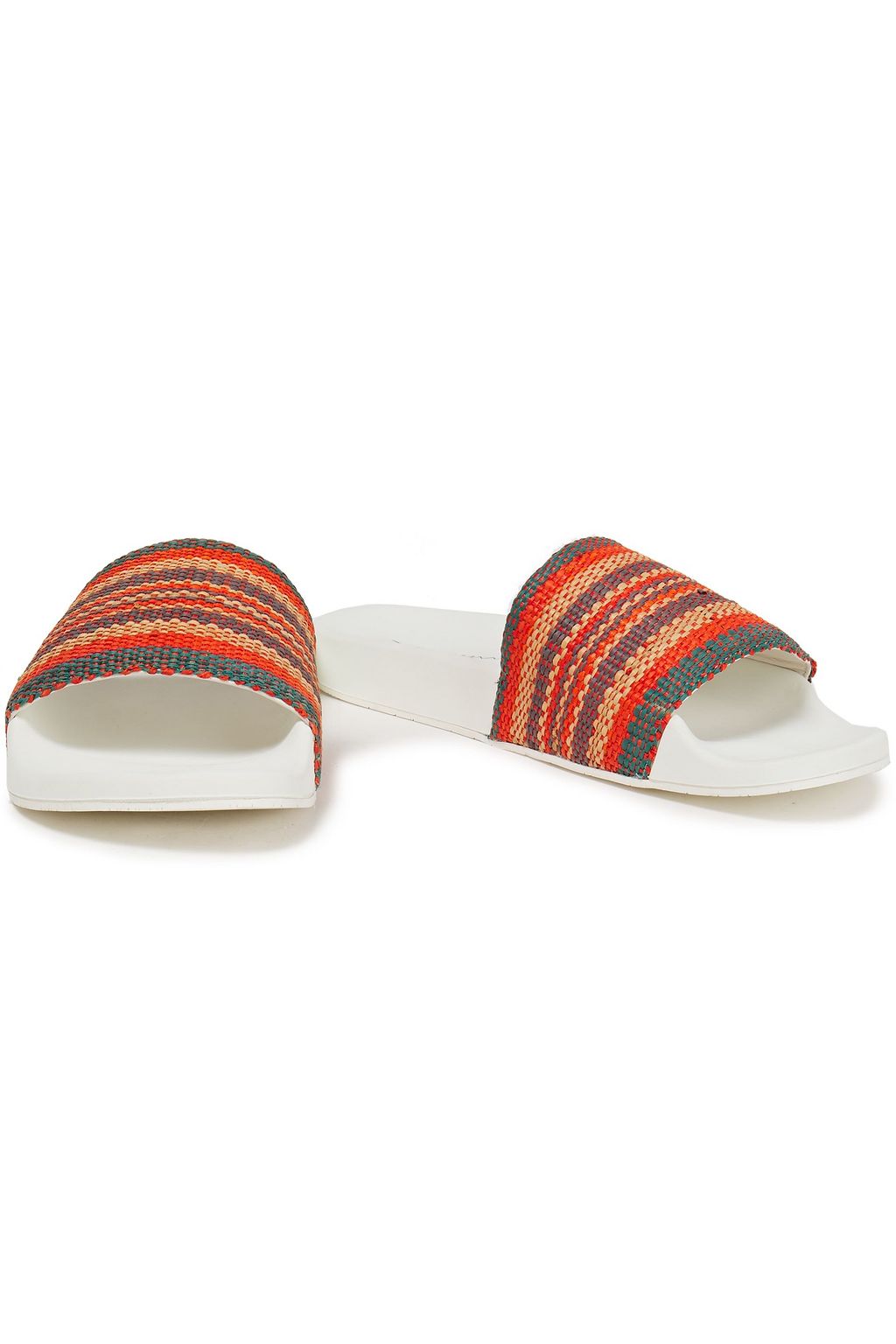 ZIMMERMANN Striped woven raffia slides
