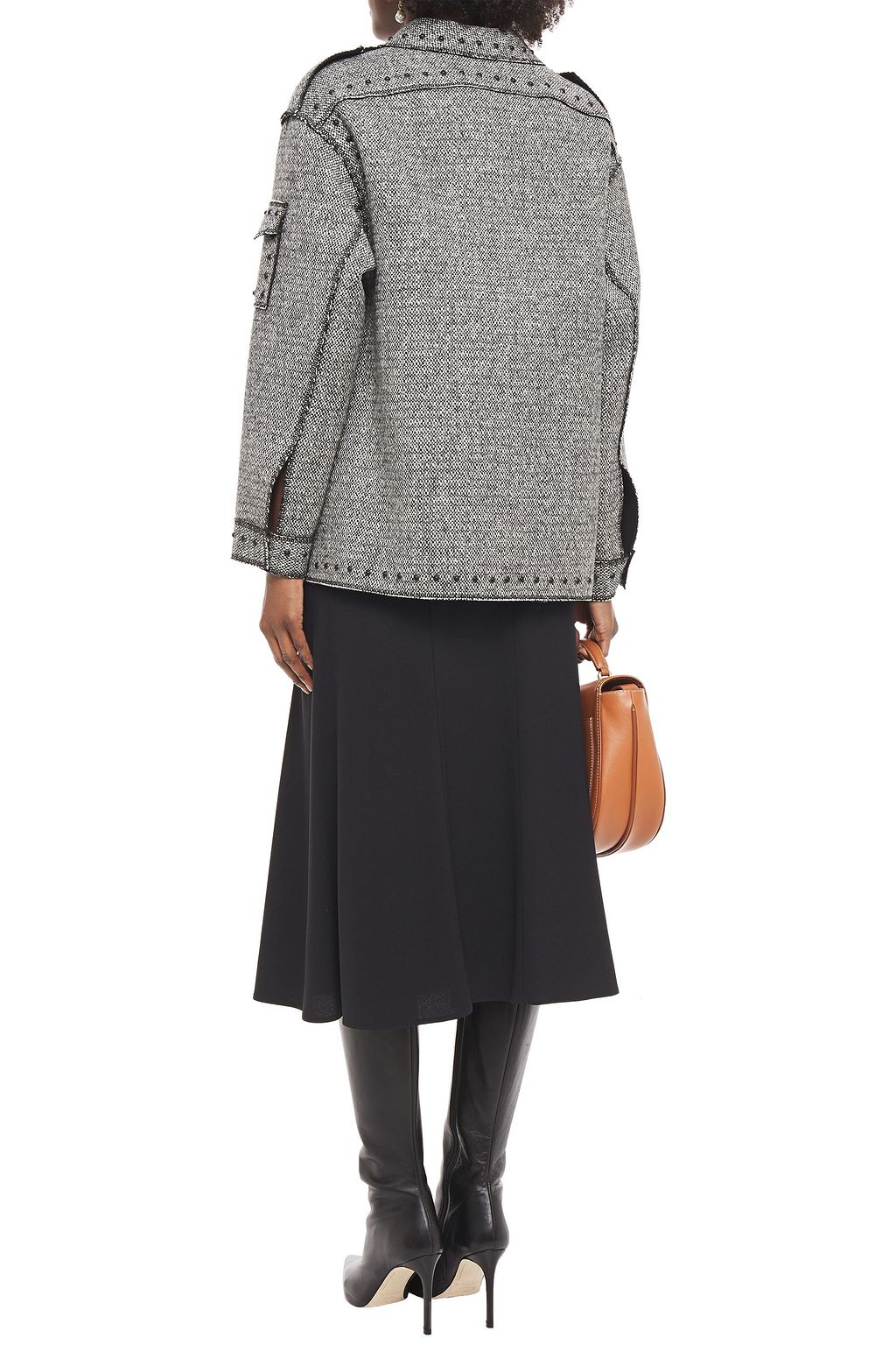 VALENTINO GARAVANI Studded wool-tweed jacket
