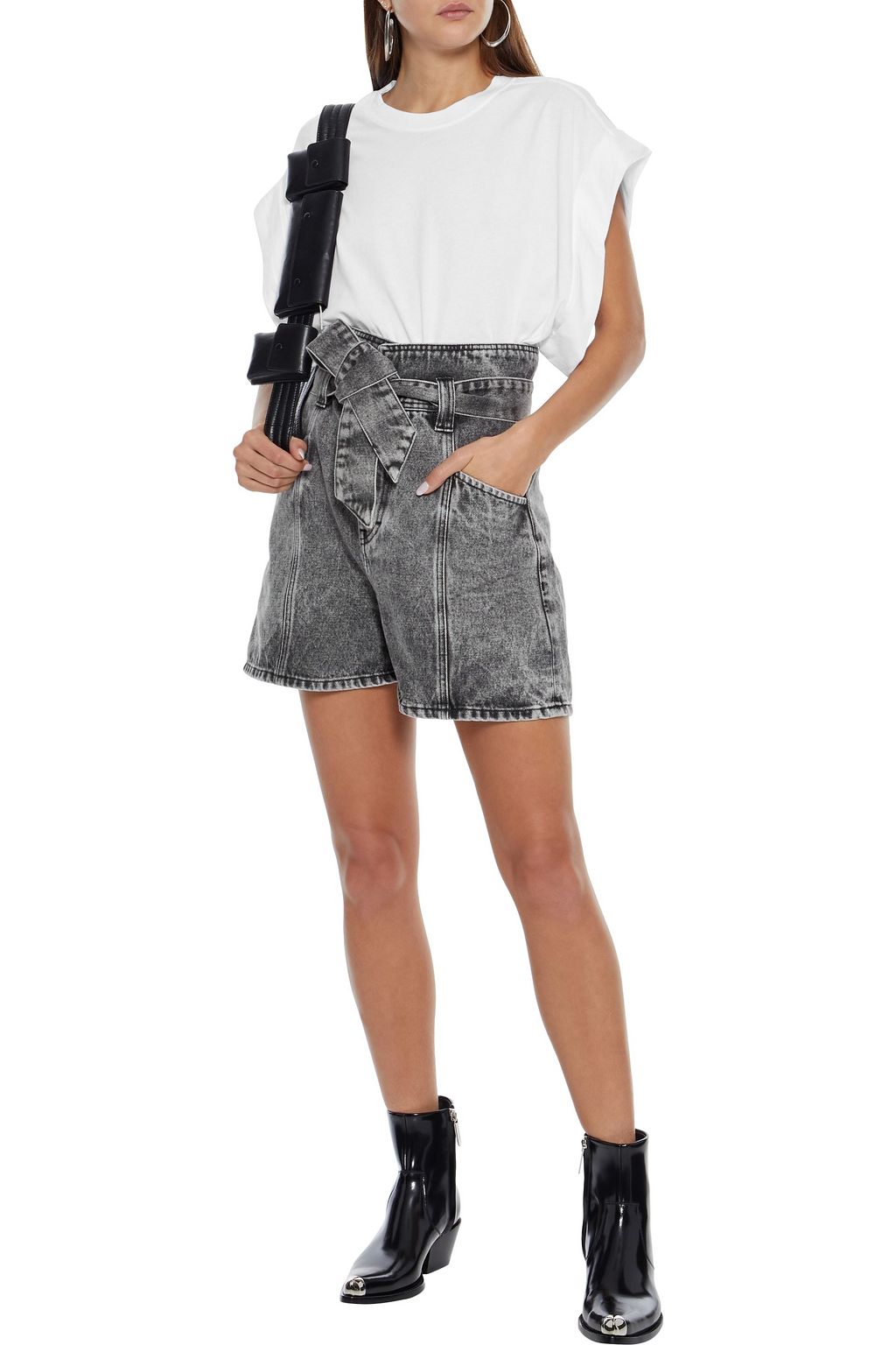 IRO Voukko belted denim shorts