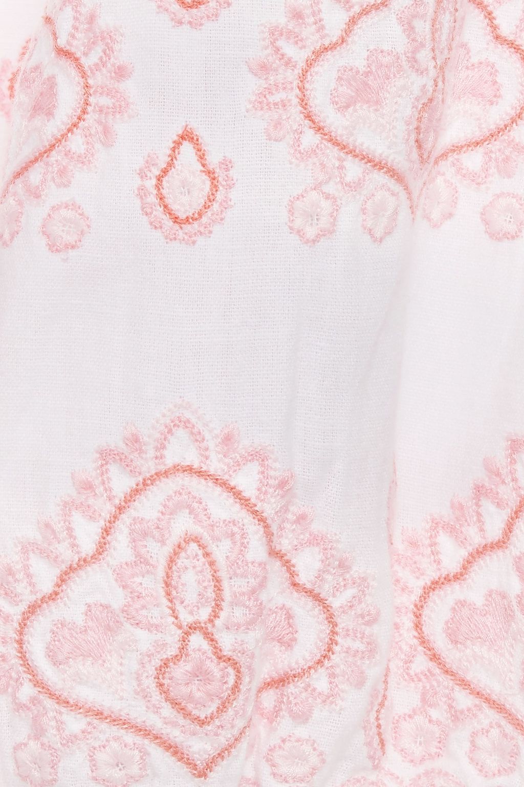 MELISSA ODABASH Audrey embroidered cotton-voile midi dress