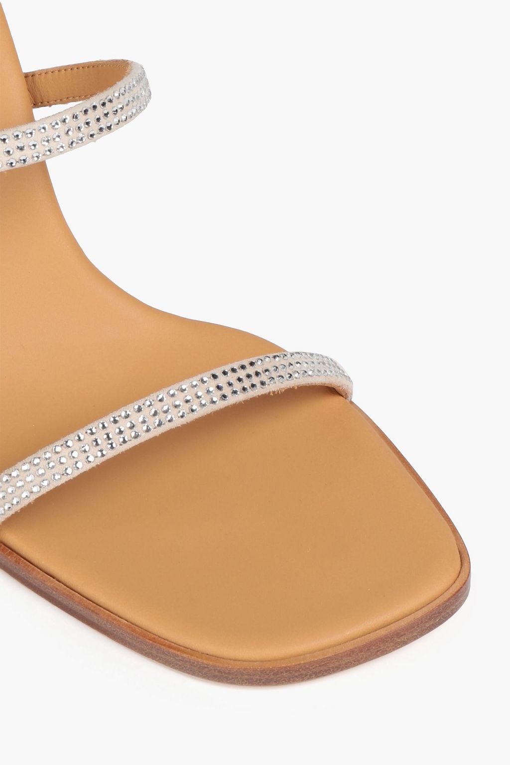 LOEWE Sandalen aus Veloursleder mit Kristallverzierung