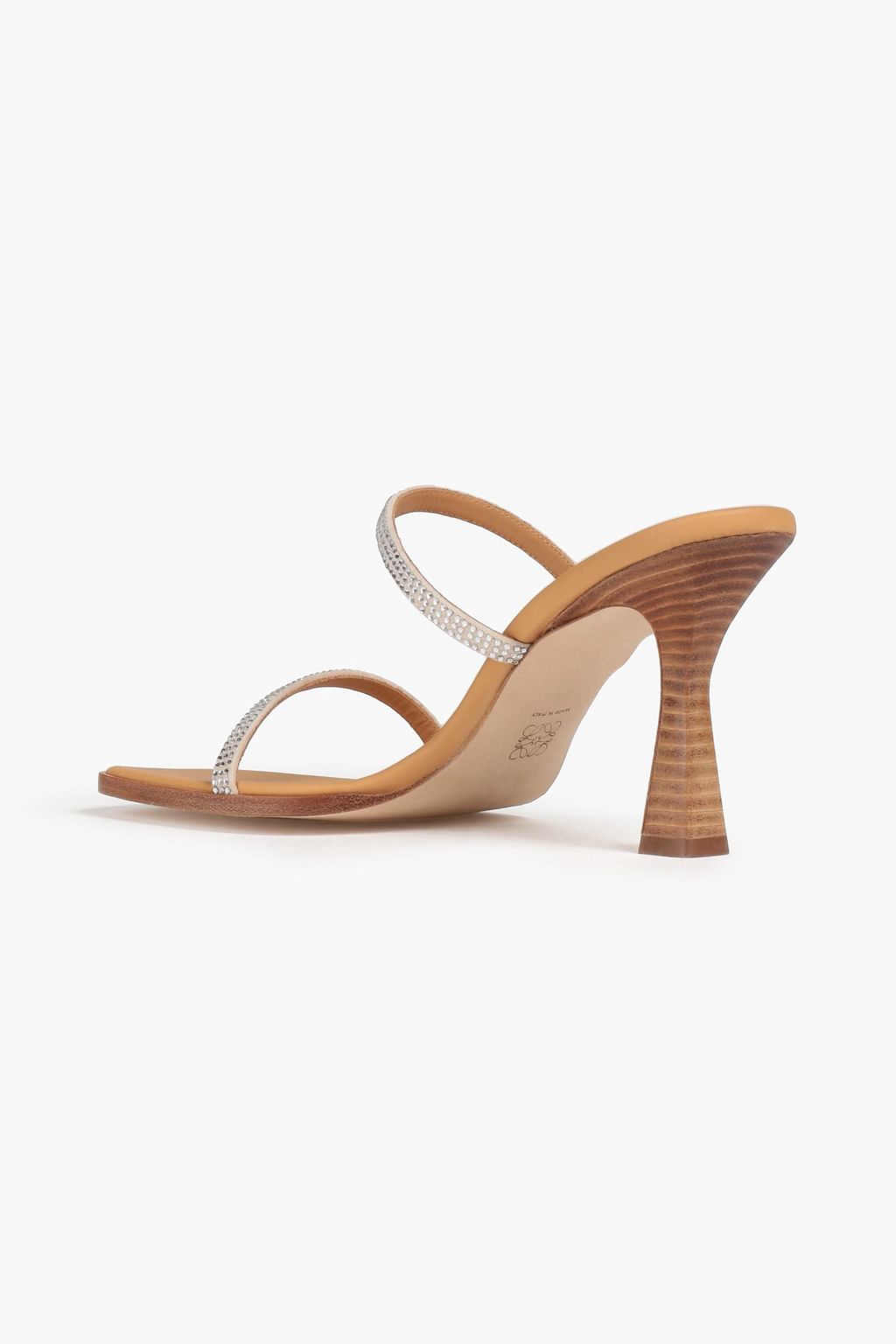 LOEWE Sandalen aus Veloursleder mit Kristallverzierung