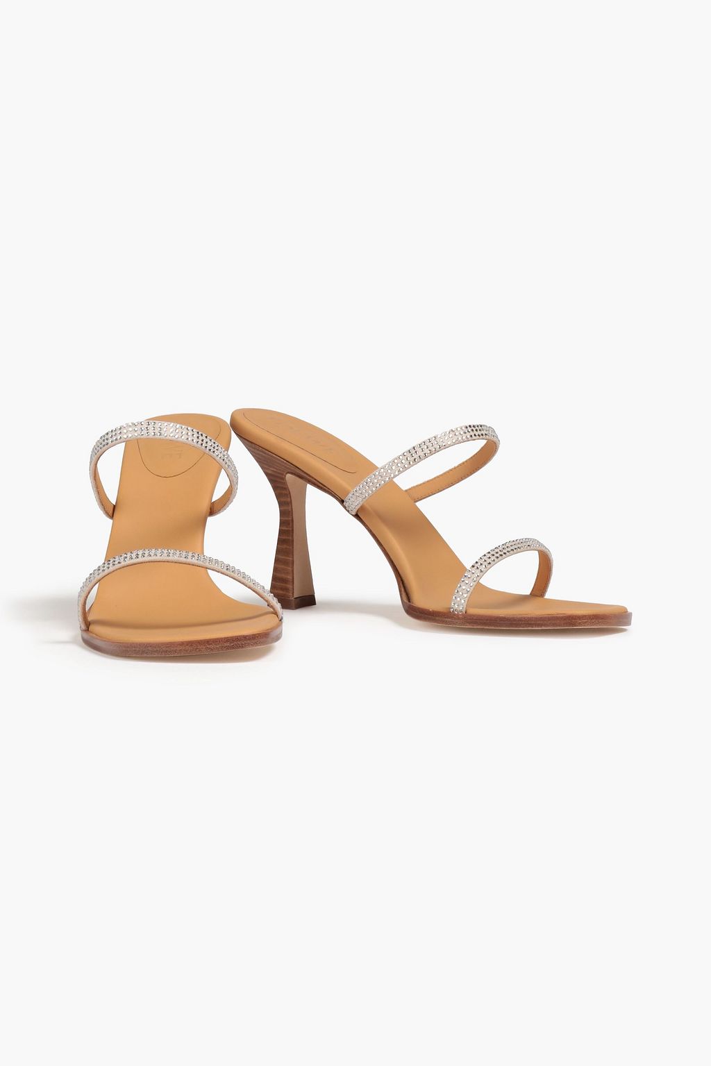 LOEWE Sandalen aus Veloursleder mit Kristallverzierung