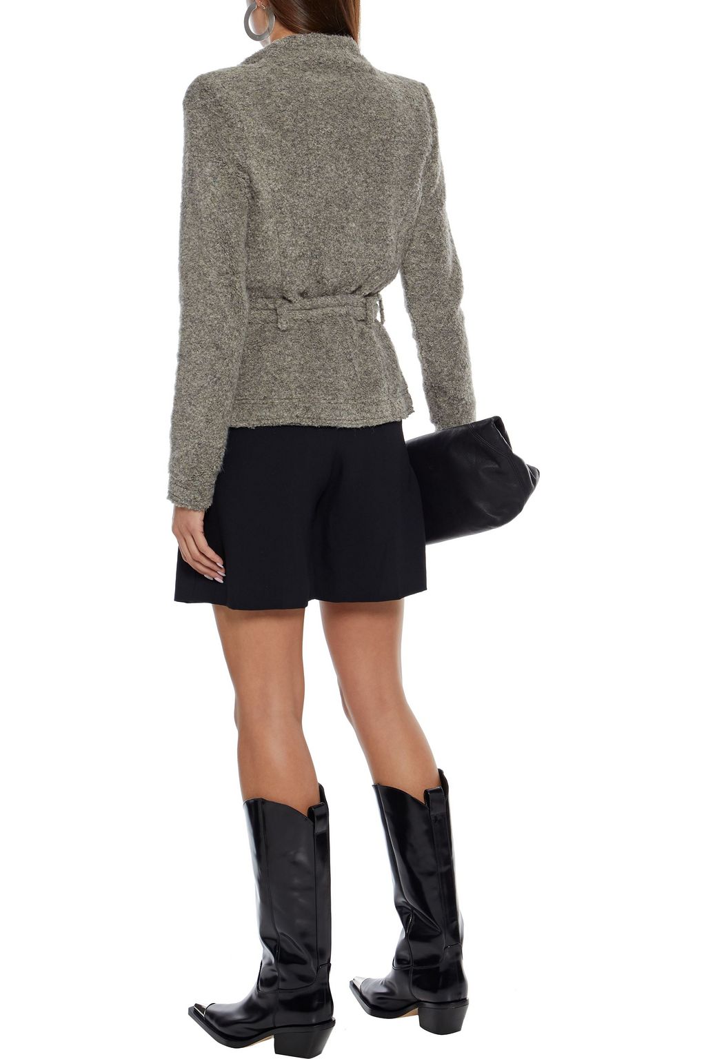 IRO Iquitos belted brushed bouclé jacket