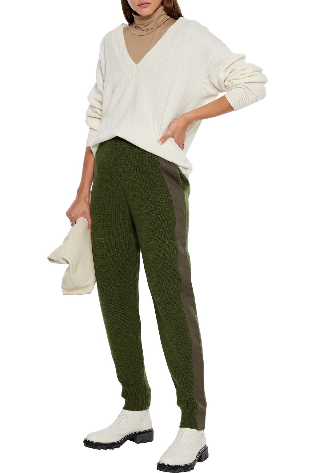 STELLA MCCARTNEY Twill-trimmed wool tapered pants