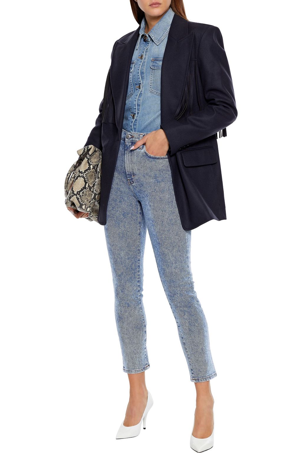 IRO Oilie acid-wash high-rise skinny jeans