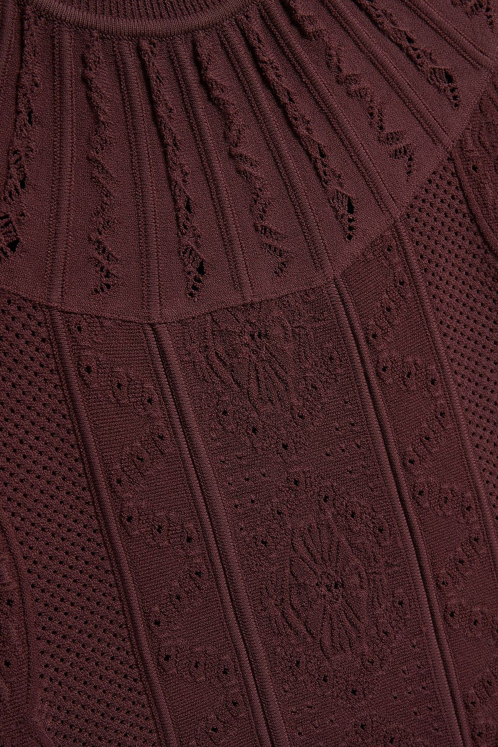 VALENTINO GARAVANI Pointelle-knit mini dress