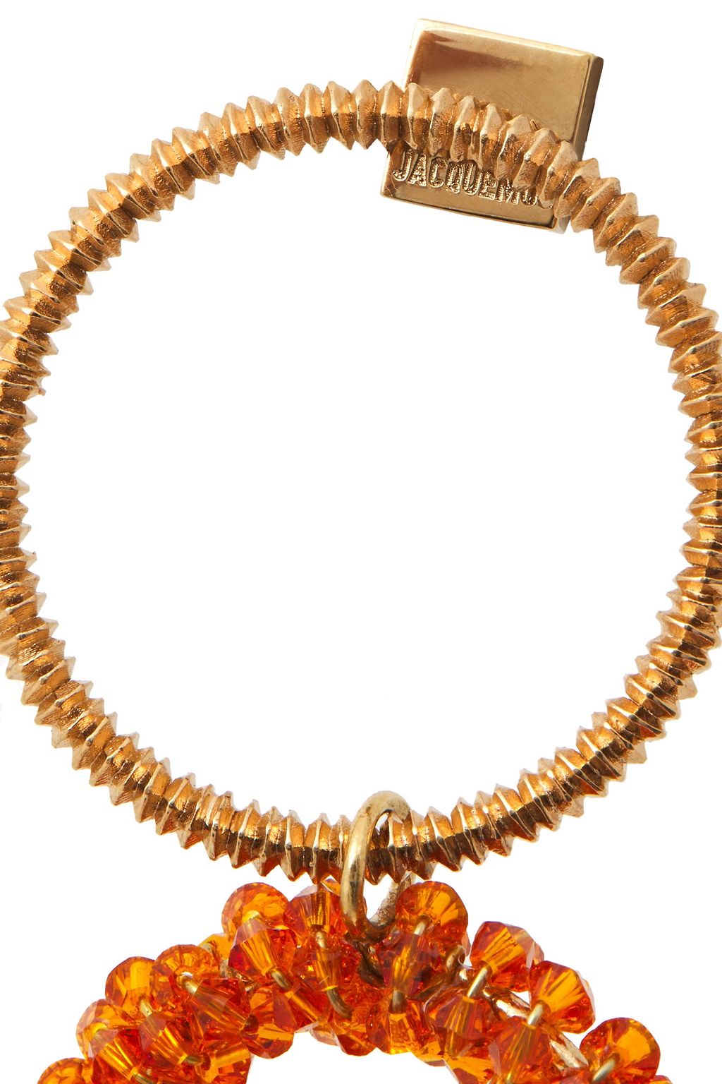 JACQUEMUS Les Boucles Riviera gold-tone Swarovski crystal earrings