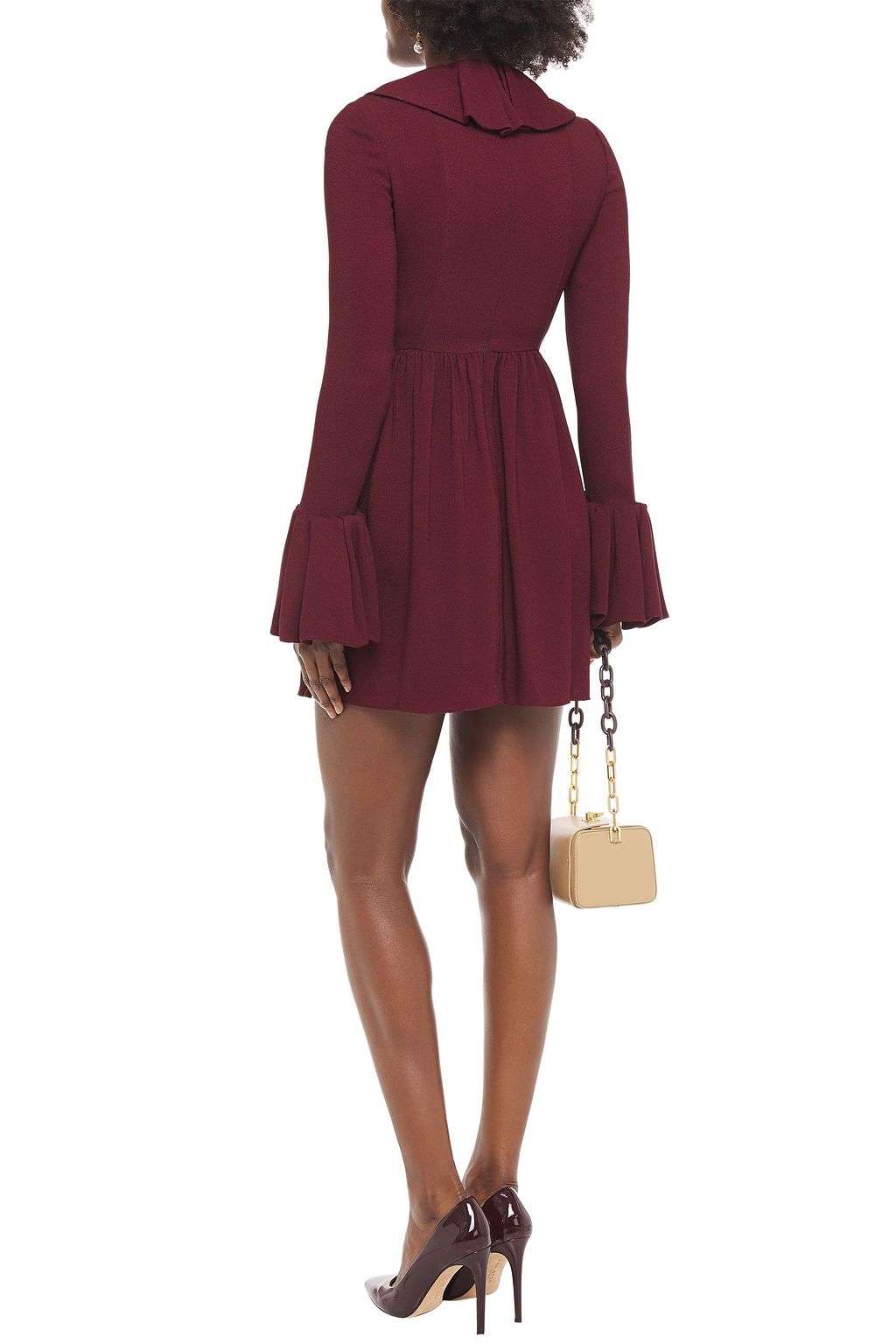 VALENTINO GARAVANI Ruffled crepe mini dress