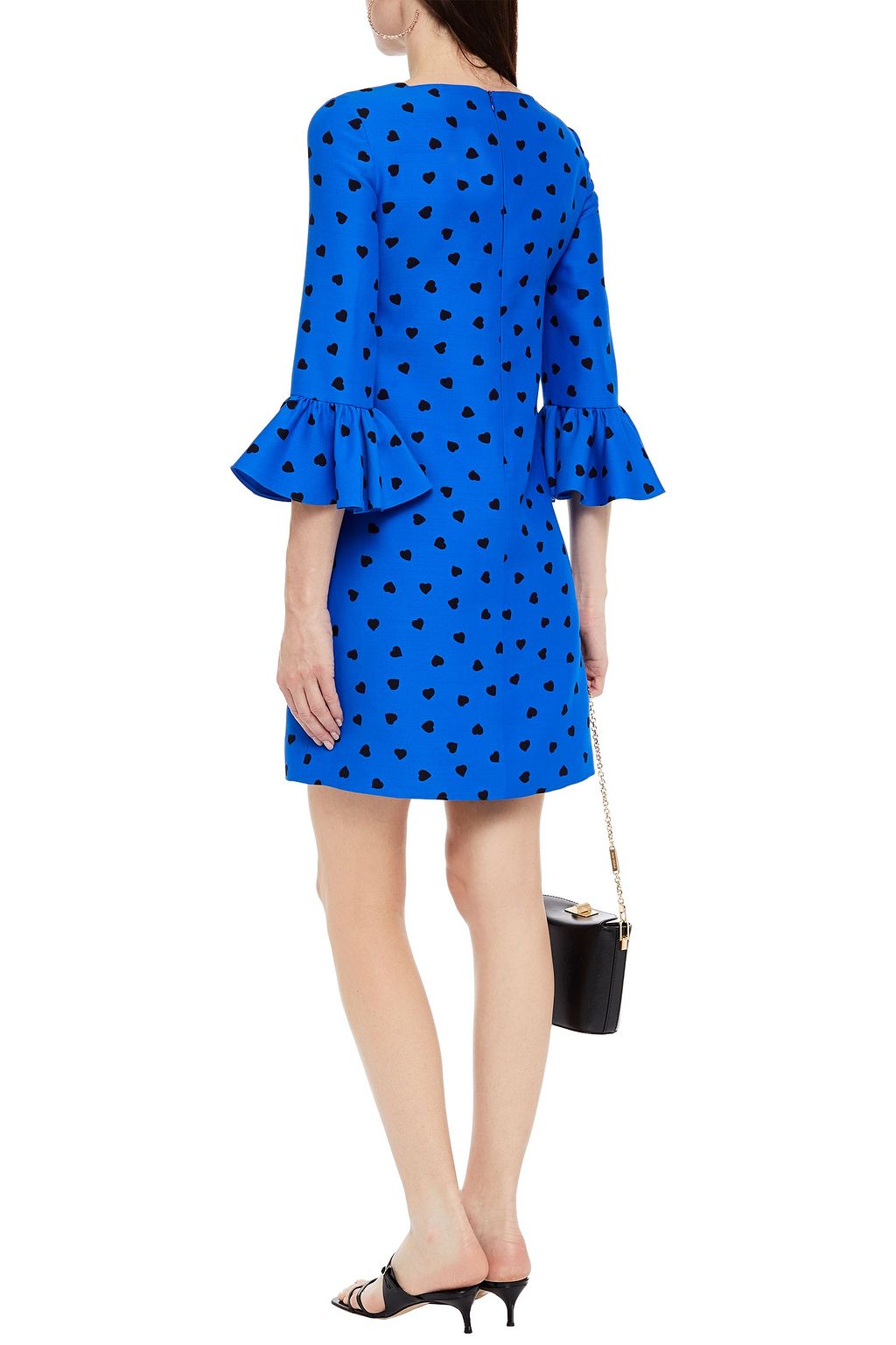 VALENTINO GARAVANI Ruffled polka-dot silk-crepe mini dress