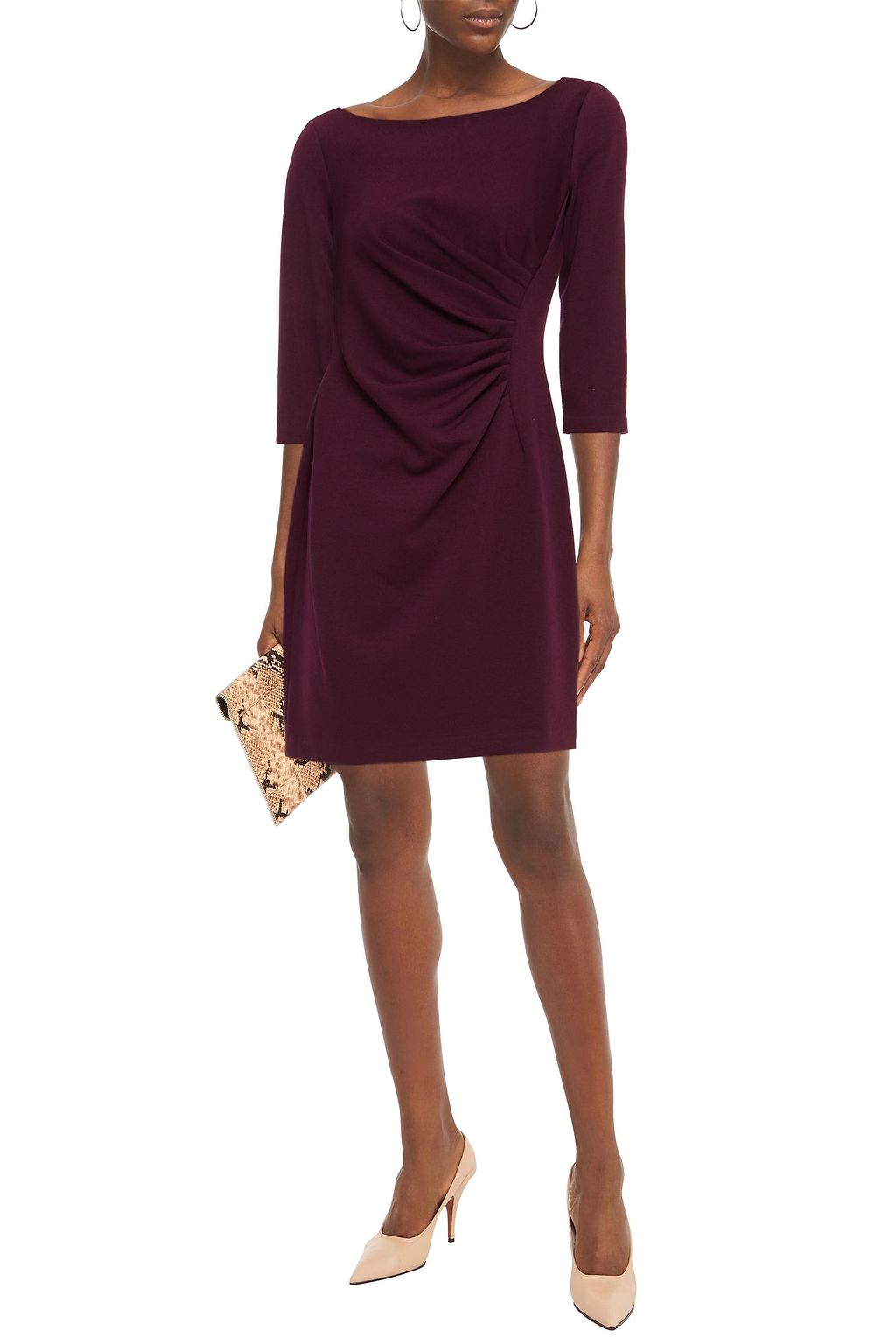 DKNY Ruched stretch-jersey mini dress