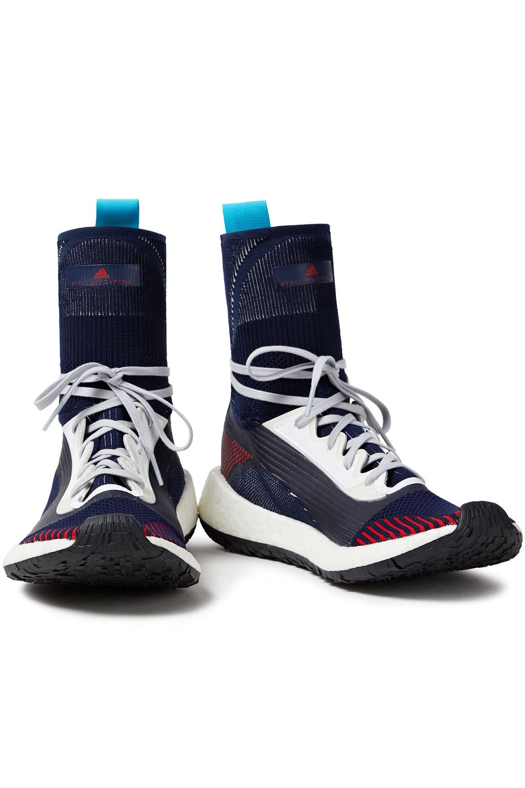 ADIDAS BY STELLA MCCARTNEY Stretch-knit high-top sneakers