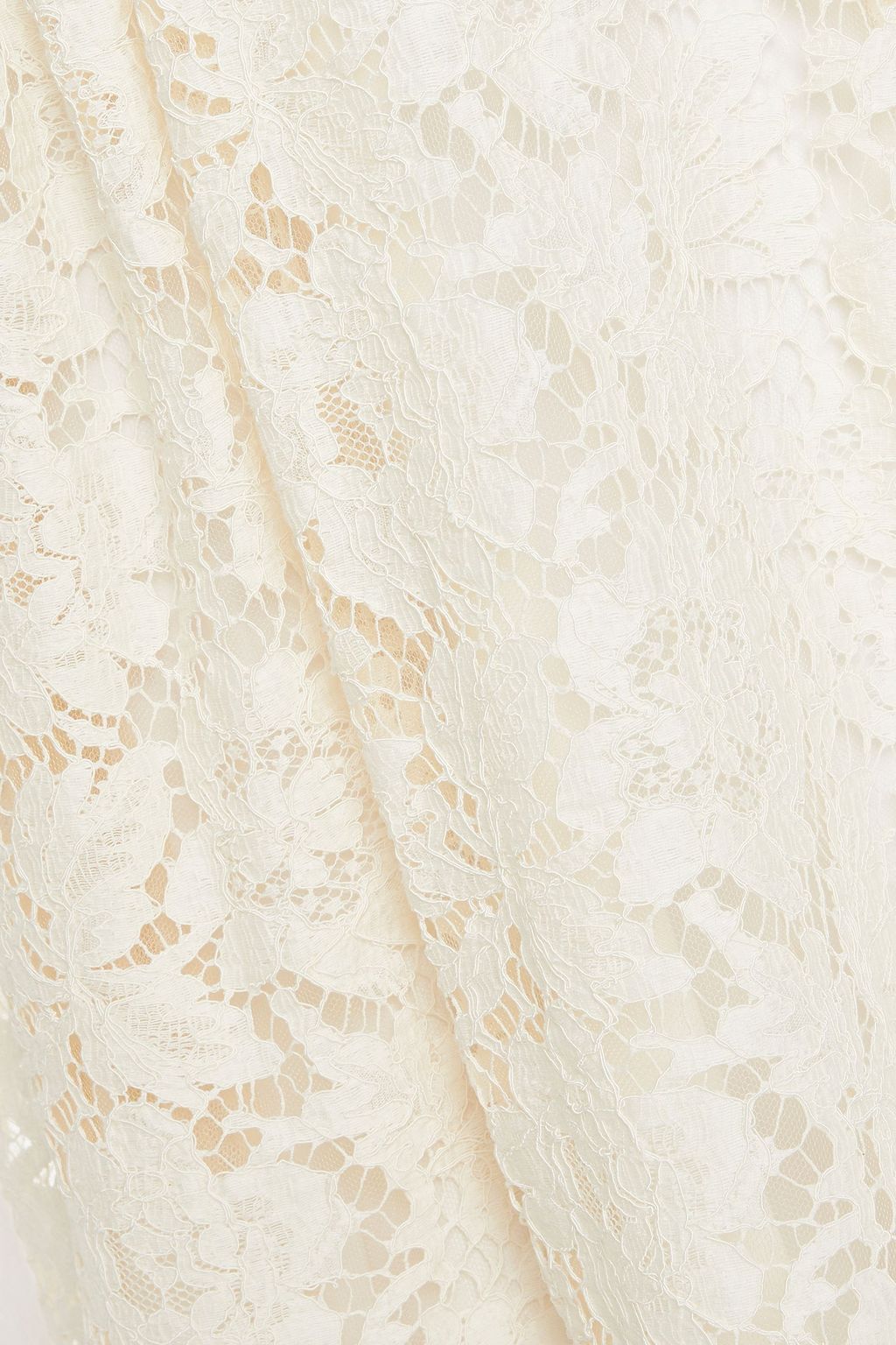 VALENTINO GARAVANI Belted cotton-blend corded lace mini dress