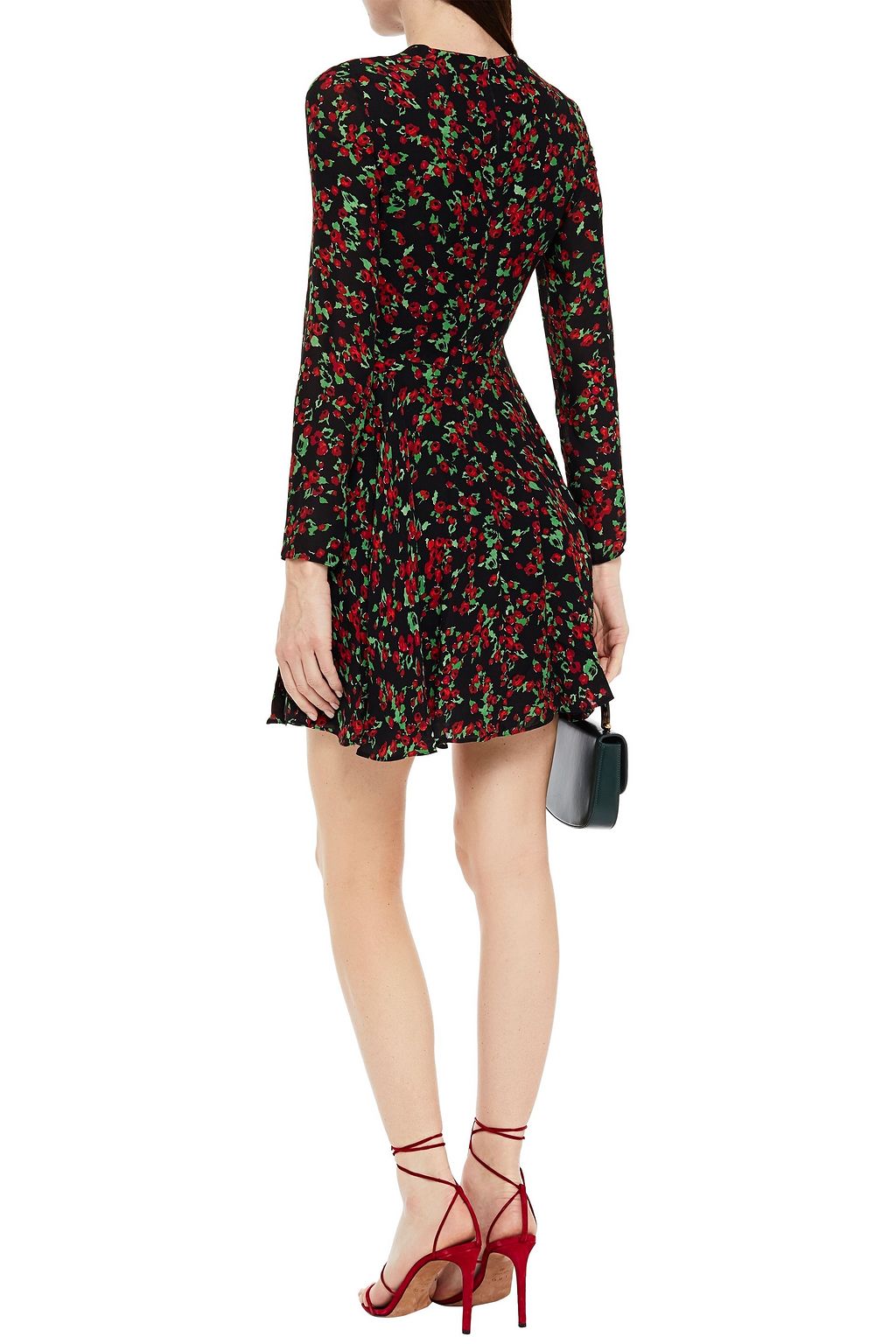 VALENTINO GARAVANI Floral-print silk-crepe mini dress