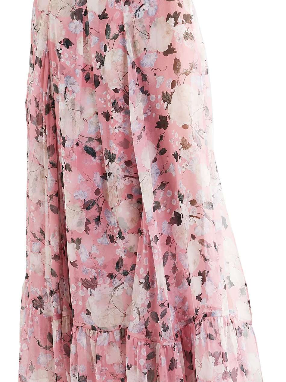 constantine cape-effect floral-print silk-chiffon mini dress