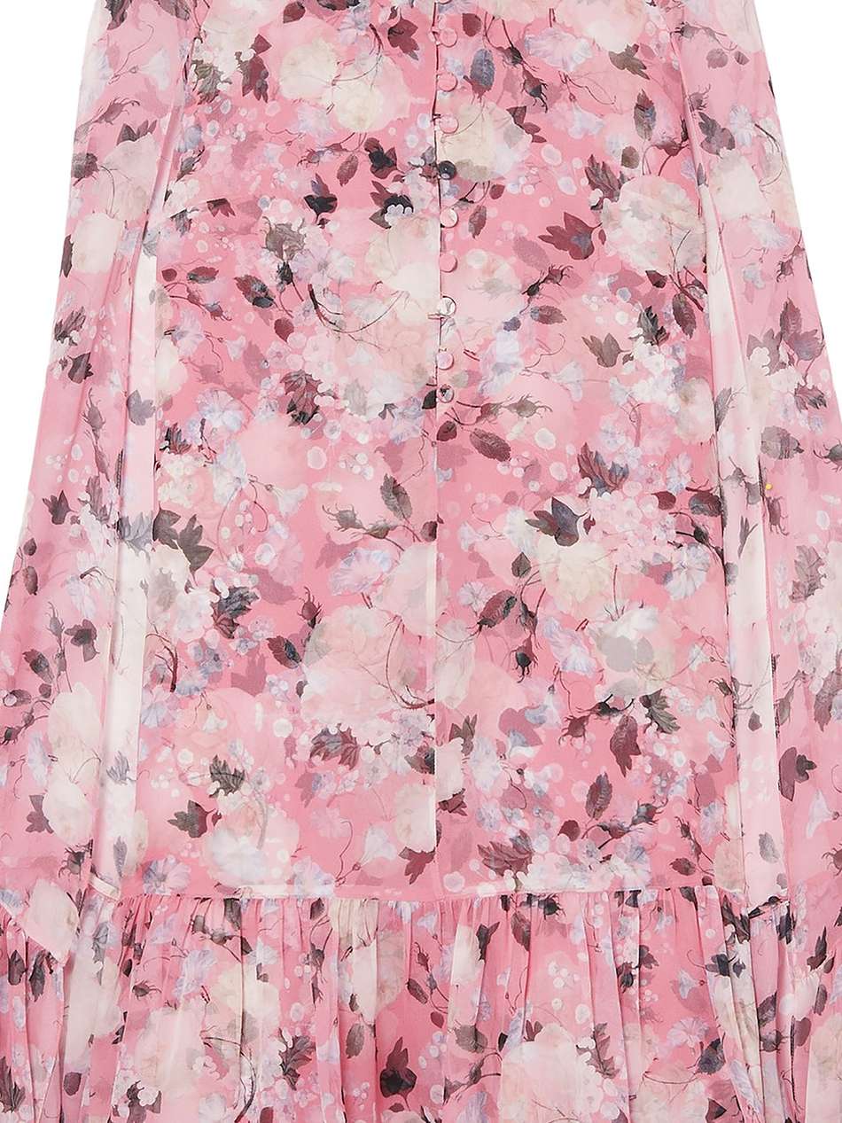 constantine cape-effect floral-print silk-chiffon mini dress