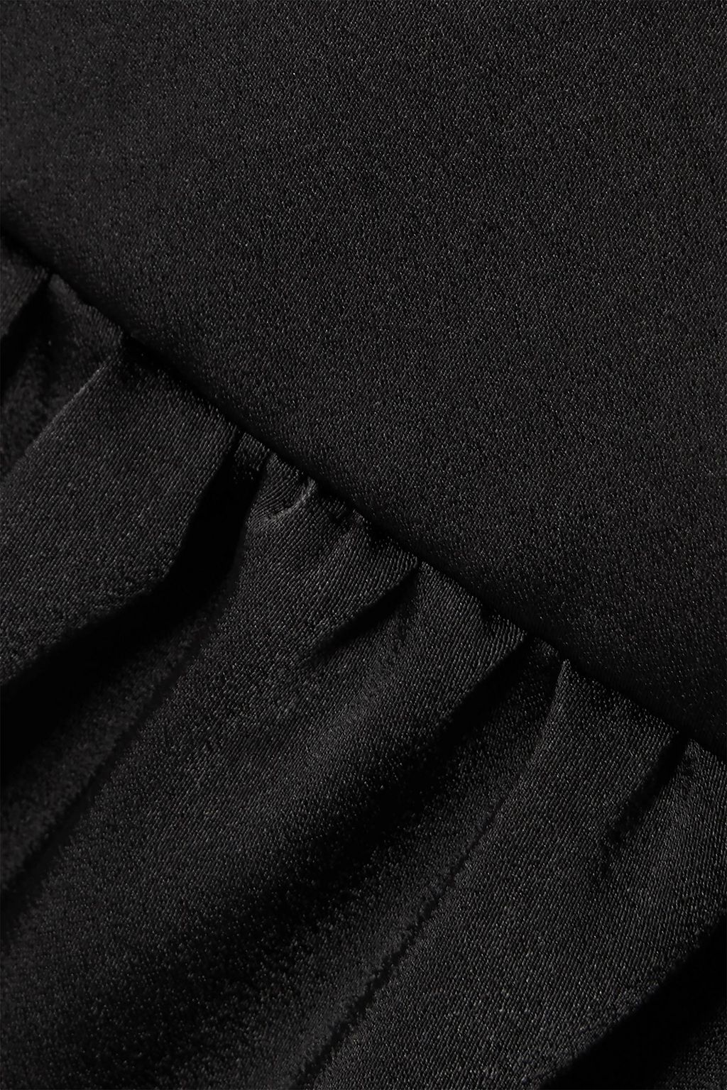 REDVALENTINO Ruffled braided satin dress