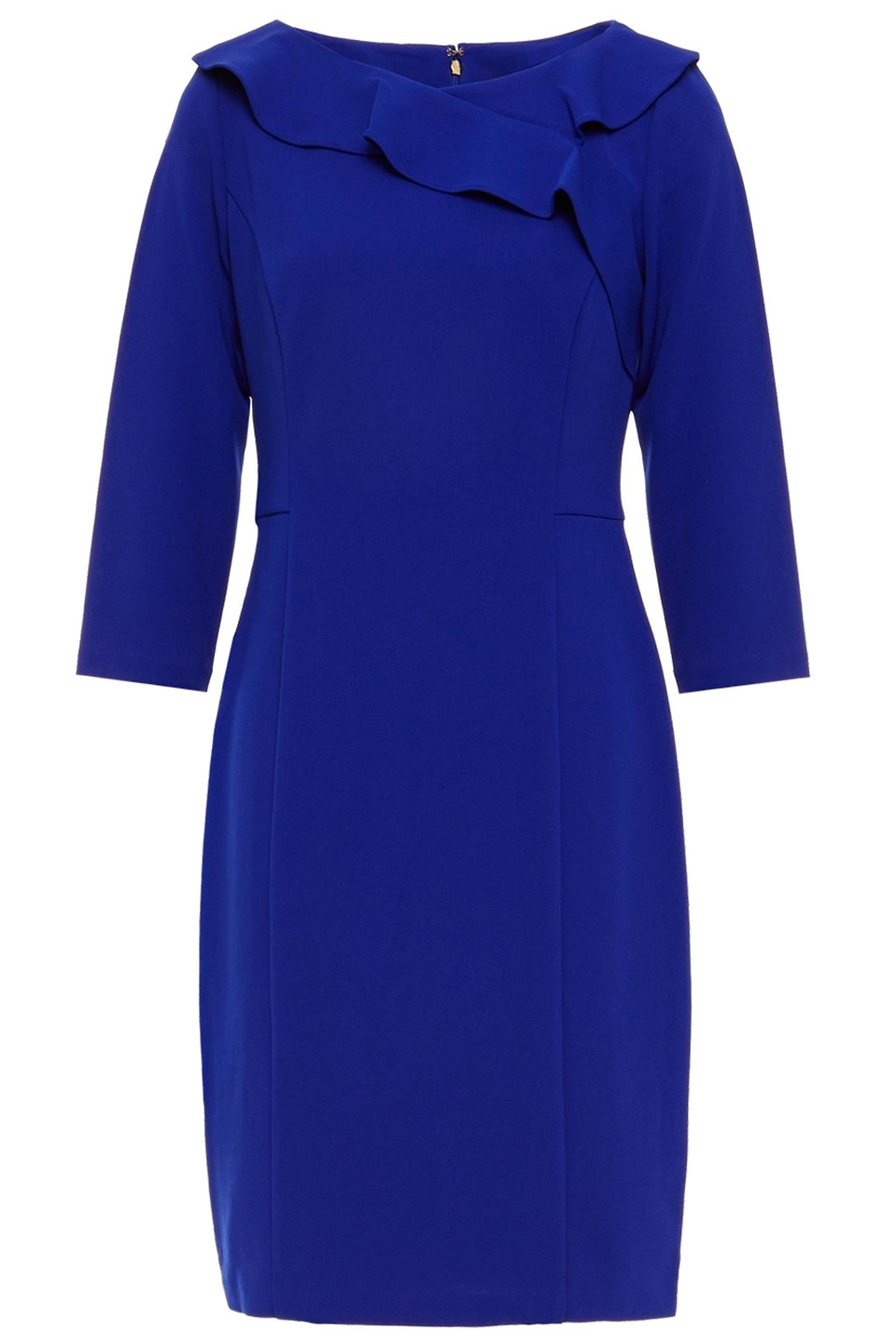 Ruffled stretch-crepe mini dress