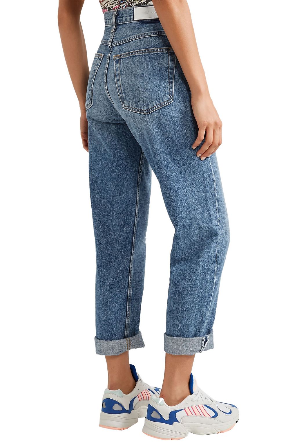 Mid denim Double Yoke highrise straightleg jeans RE/DONE THE